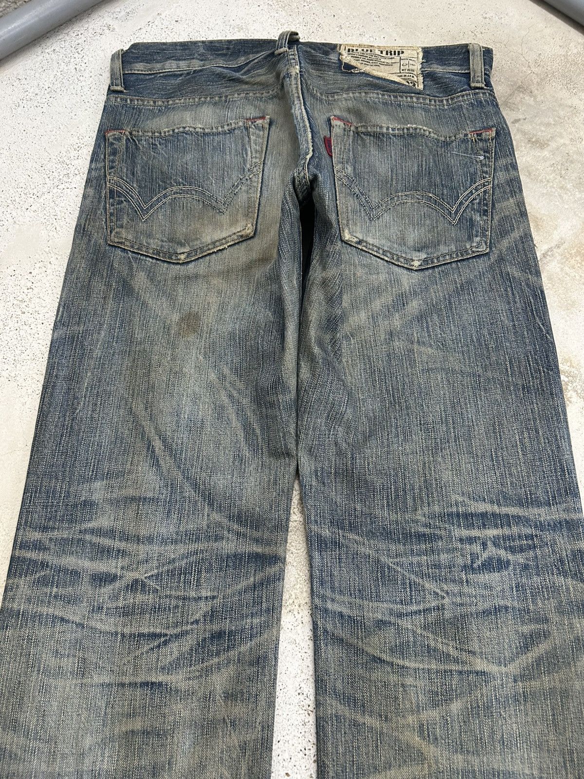 Edwin Vintage Edwin 503 Blue Trip Mud Washed Distressed Size US 33 - 7 Thumbnail