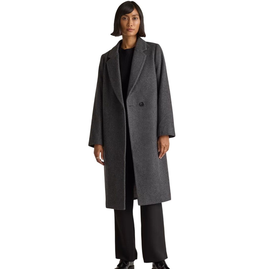 Quince Quince Medium Italian Wool Single Breasted Coat Charcoal Size M / US 6-8 / IT 42-44 - 1 Thumbnail