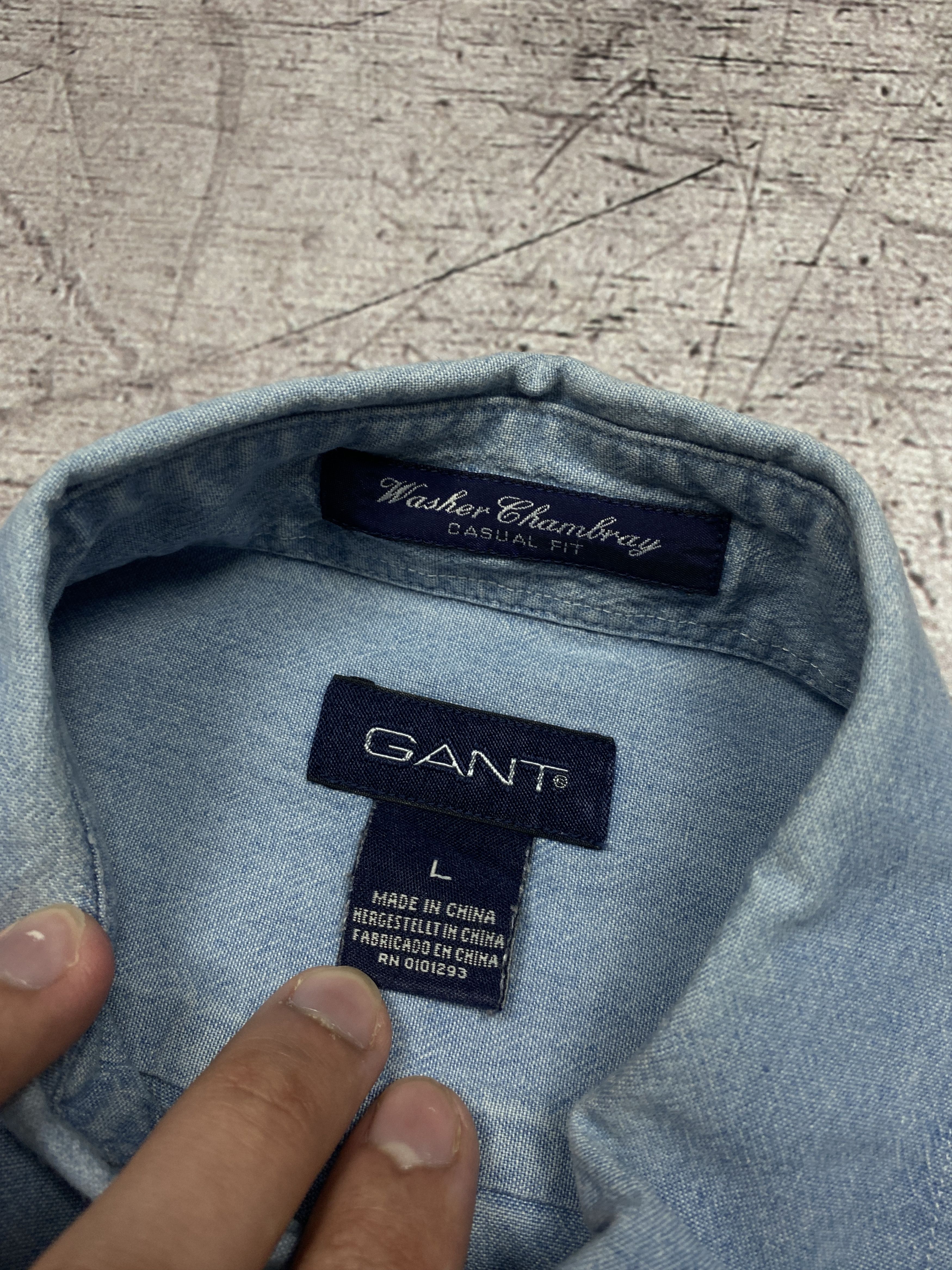 Gant × Vintage Gant Vintage Mens Denim Long Sleeve Shirt Size US L / EU 52-54 / 3 - 4 Thumbnail