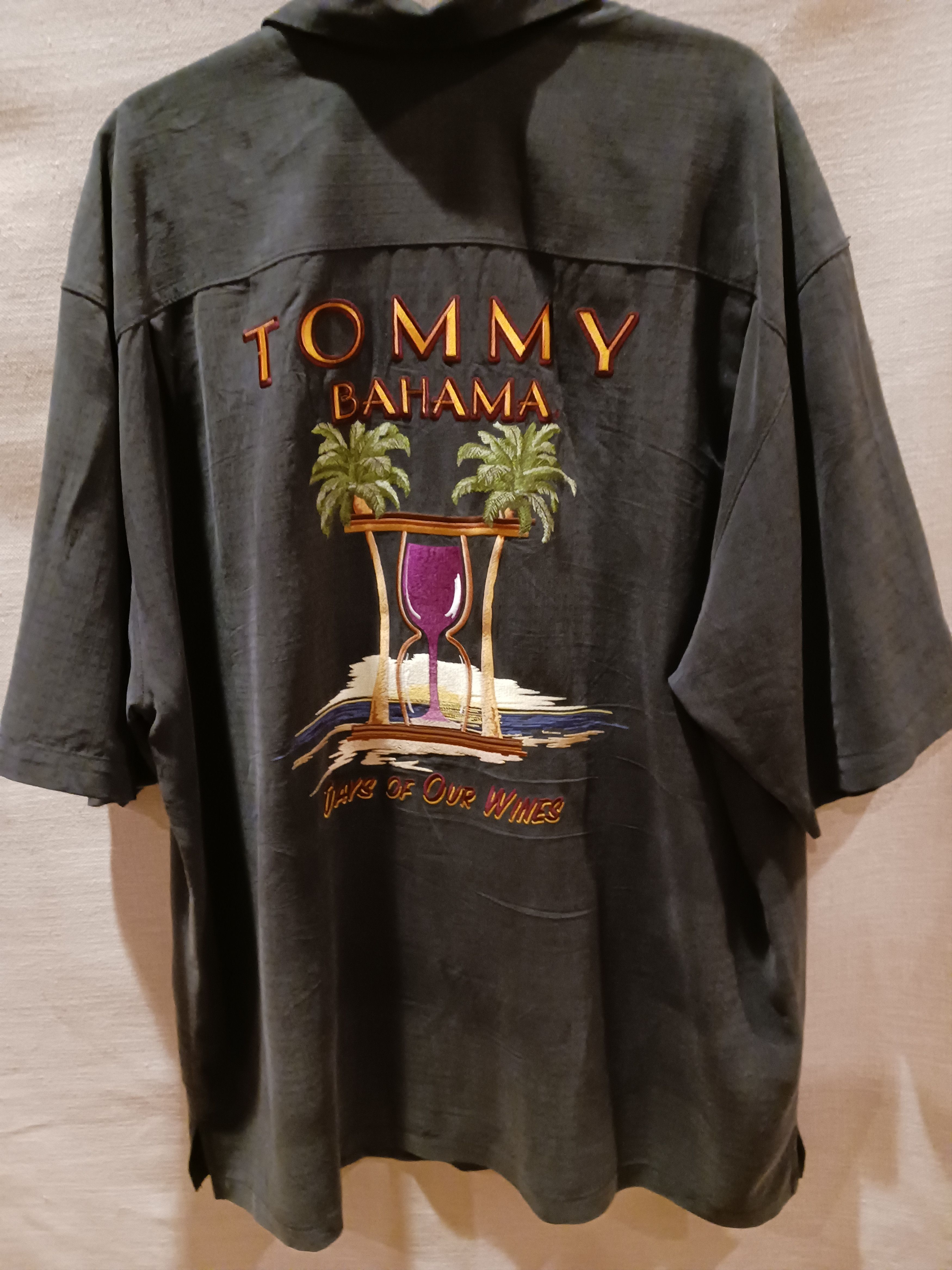 Tommy Bahama Embroidered 100% Silk Men's Short Sleeve Shirt Size US XL / EU 56 / 4 - 1 Thumbnail