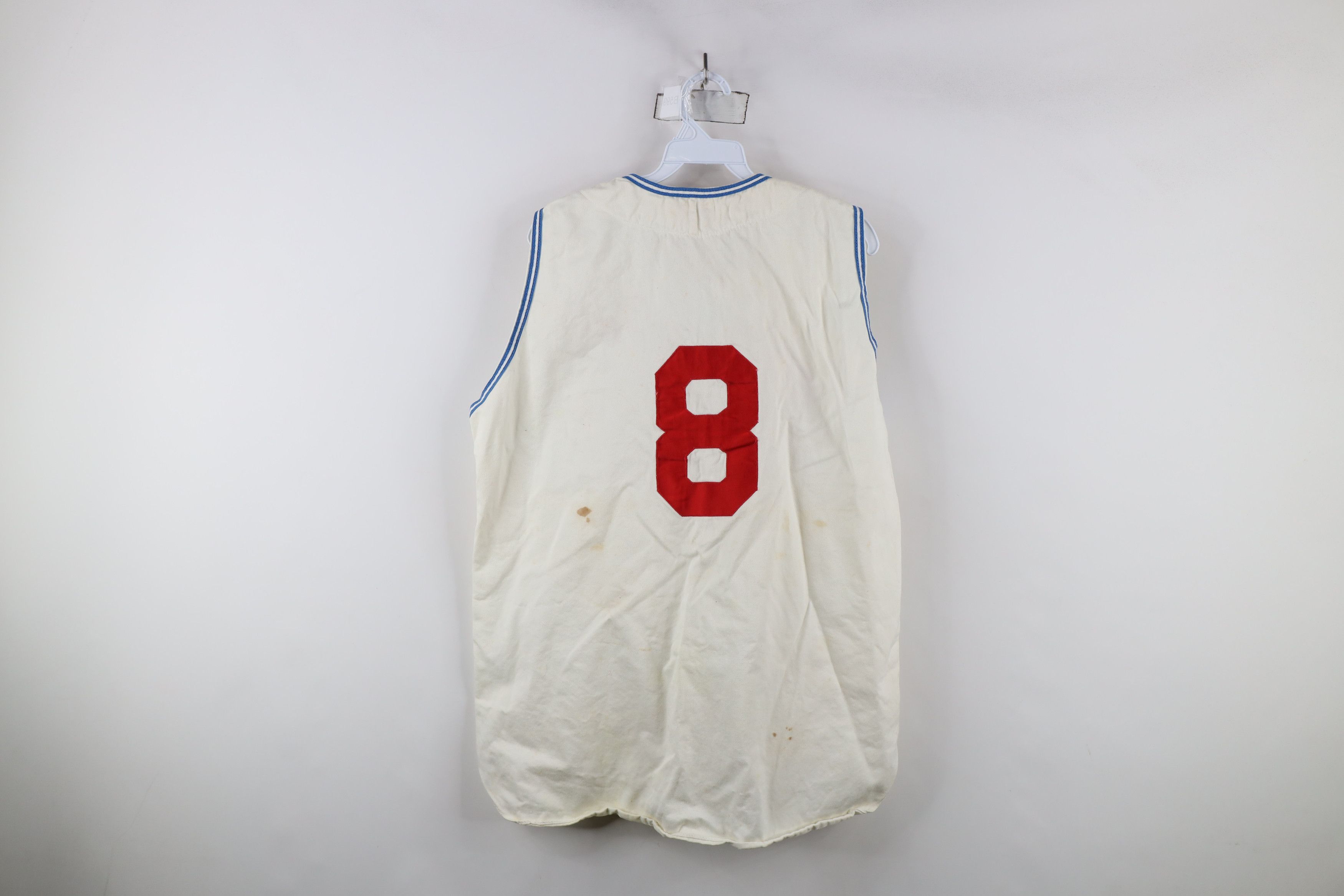 Vintage Vintage 50s Stitch Sleeveless Baseball Jersey White USA Size US XL / EU 56 / 4 - 13 Thumbnail