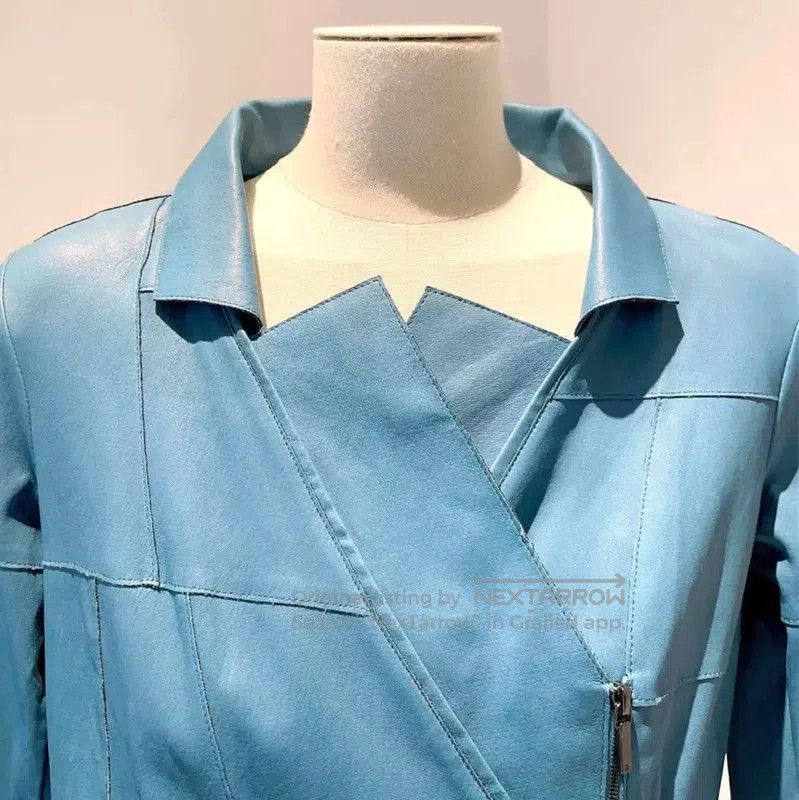 Chanel Chanel Blue Lambskin Women's Jacket . Size S / US 4 / IT 40 - 2 Thumbnail