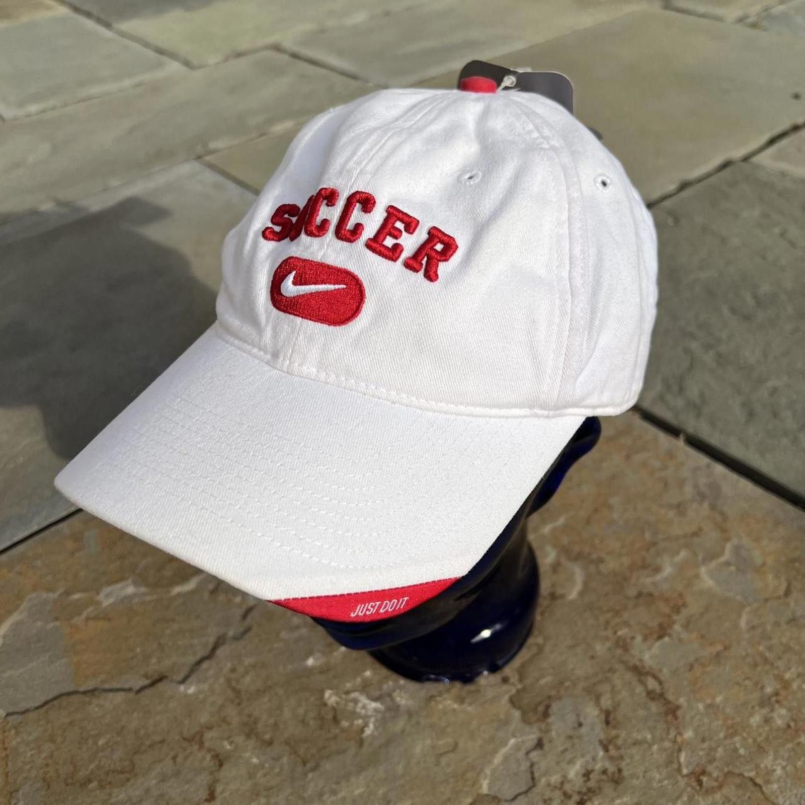 Nike Deadstock NWT Y2K Nike Soccer Strapback Hat Size ONE SIZE - 1 Thumbnail
