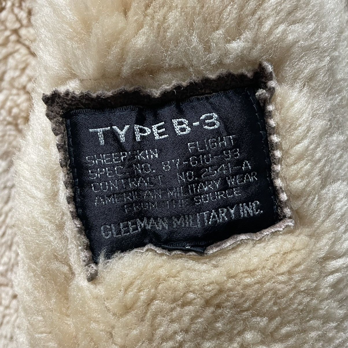 Genuine Leather VINTAGE B3 SHEEPSKIN FLIGHT GLEEMAN MILITARY JACKET Size US M / EU 48-50 / 2 - 15 Thumbnail