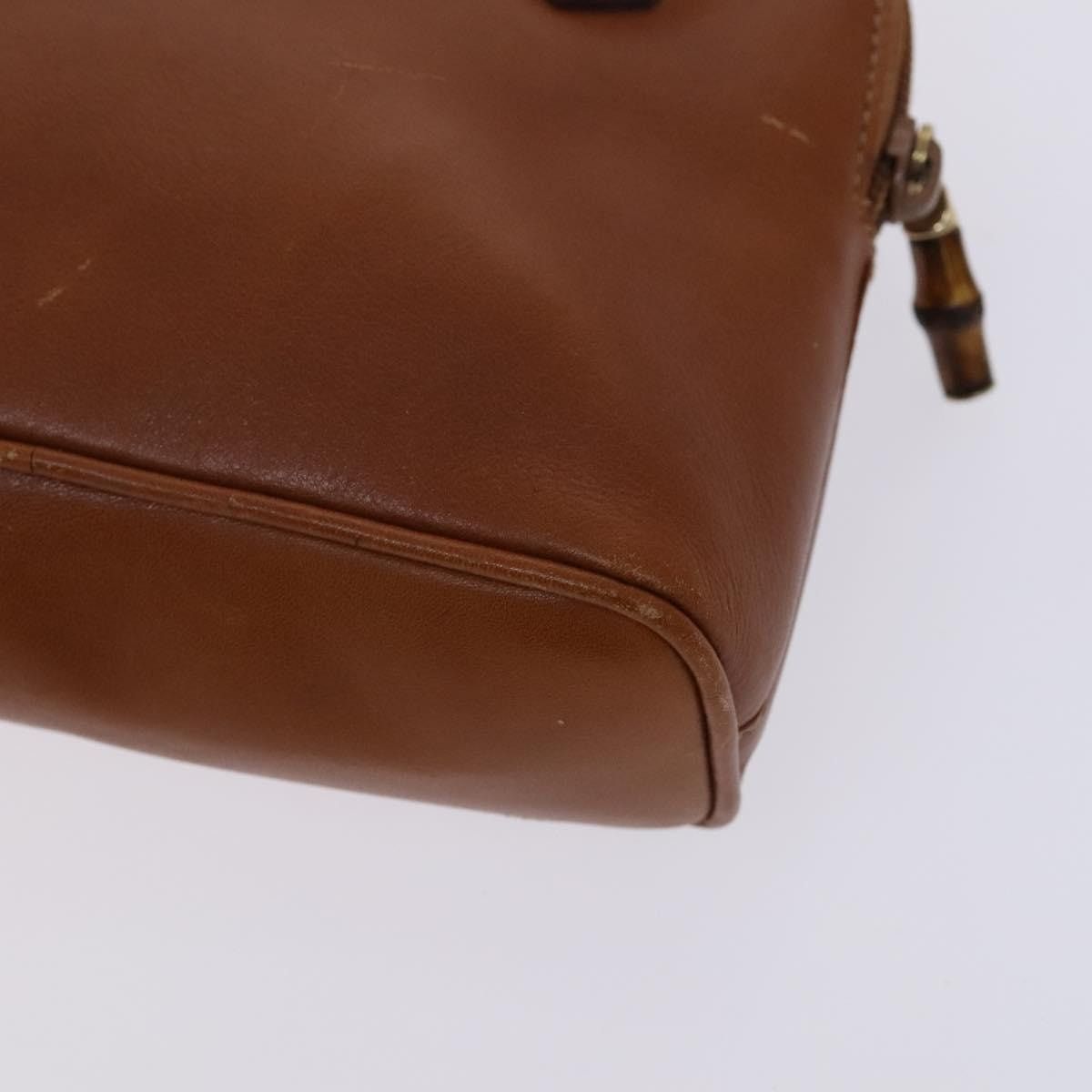 Gucci GUCCI Bamboo Hand Bag Leather Brown Gold 007 2032 007 2032 Size ONE SIZE - 12 Thumbnail