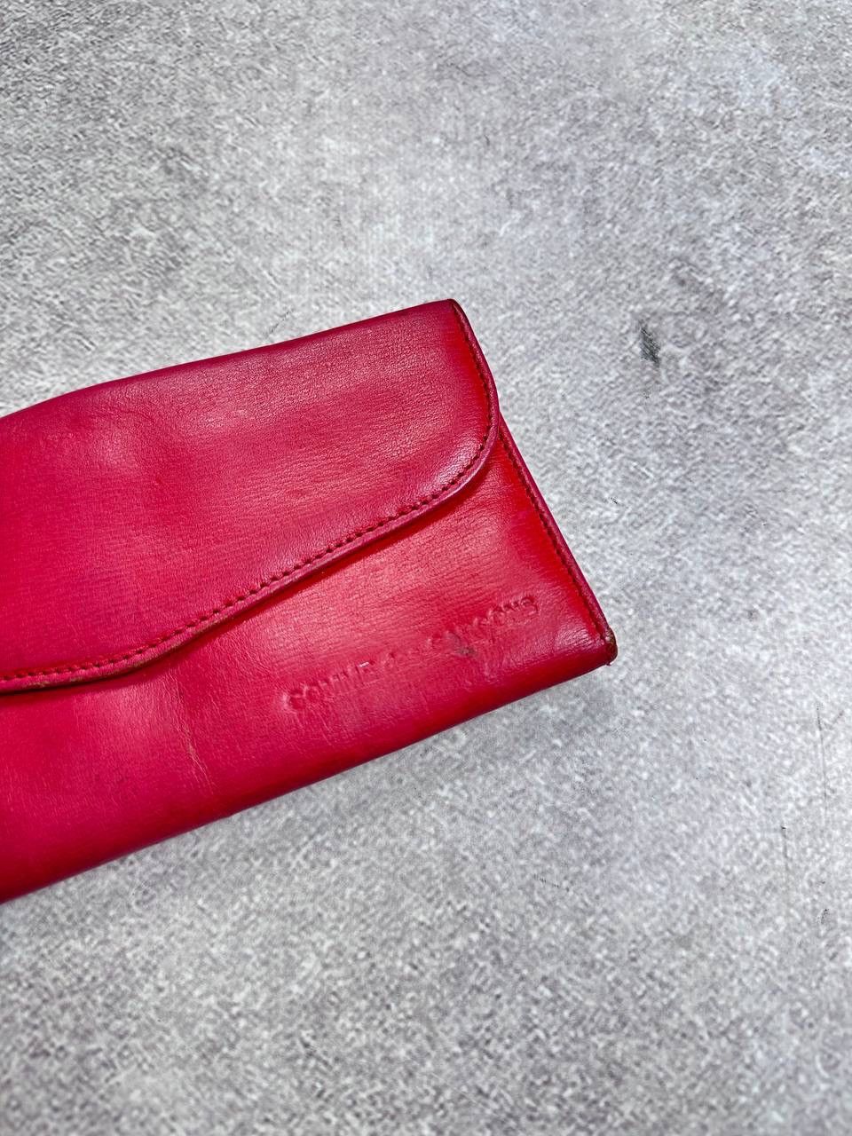 Comme des Garcons Vintage Comme Des Garcons Red Leather Clutch Wallet Rare Size ONE SIZE - 4 Thumbnail