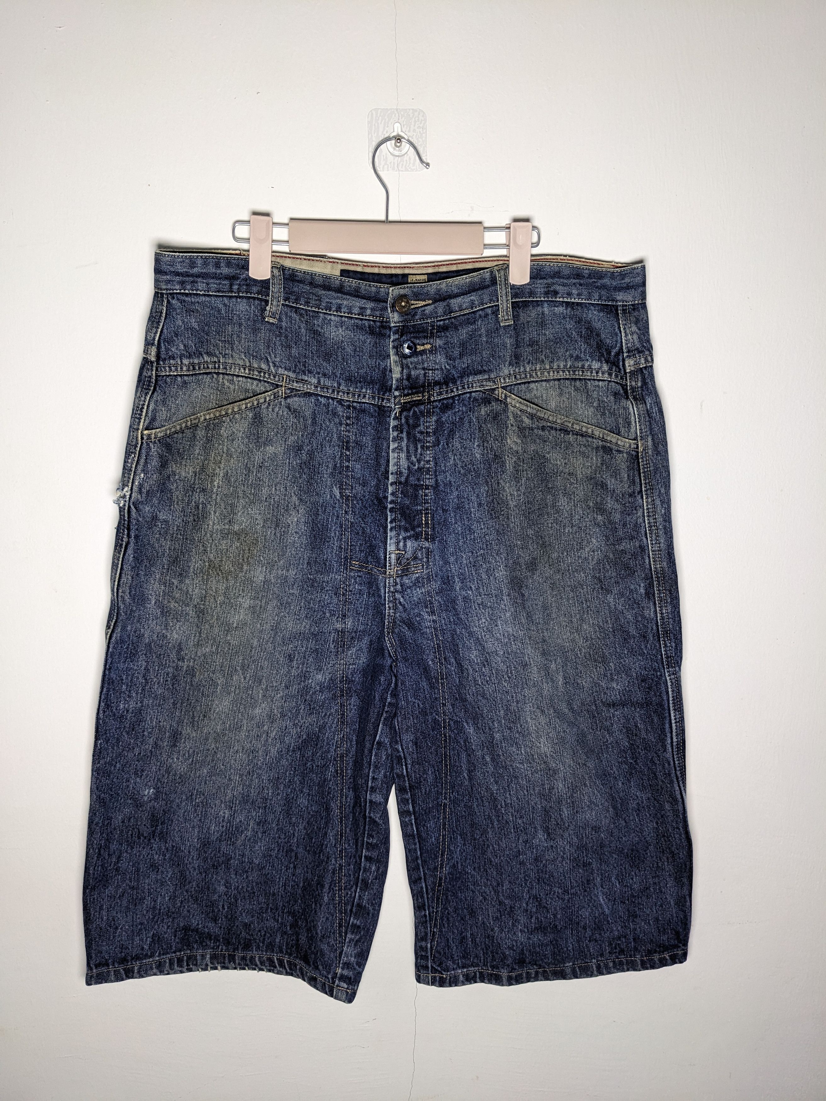 JNCO × Marithe + Francois Girbaud × Vintage Crazy Vintage Marithe Francious Girbaud Jorts Baggy Shorts Size US 36 / EU 52 - 1 Thumbnail