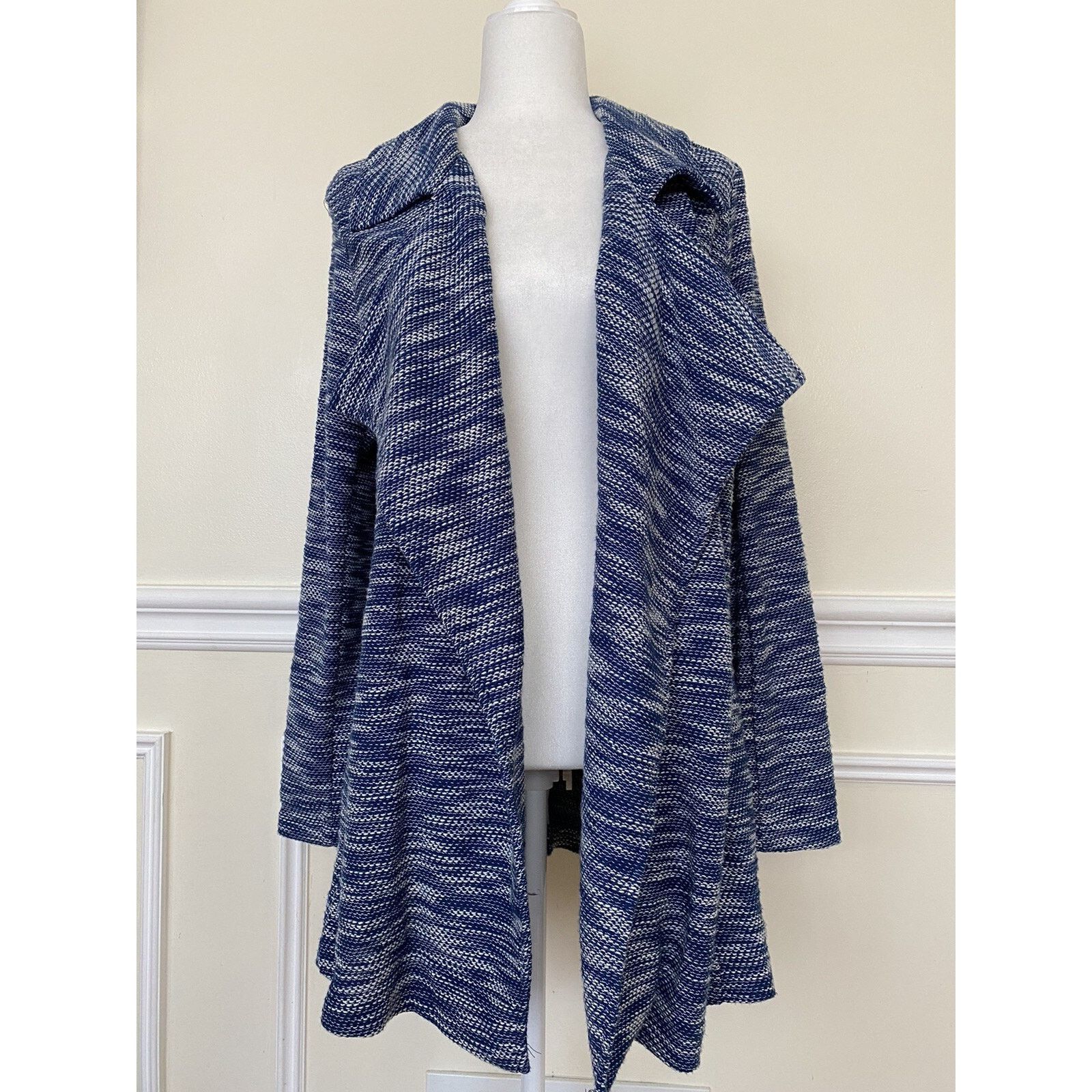 BUGATCHI BAGATELLE Tweed Open-front Jacket In Blue size XL A003058 Size XL / US 12-14 / IT 48-50 - 2 Thumbnail