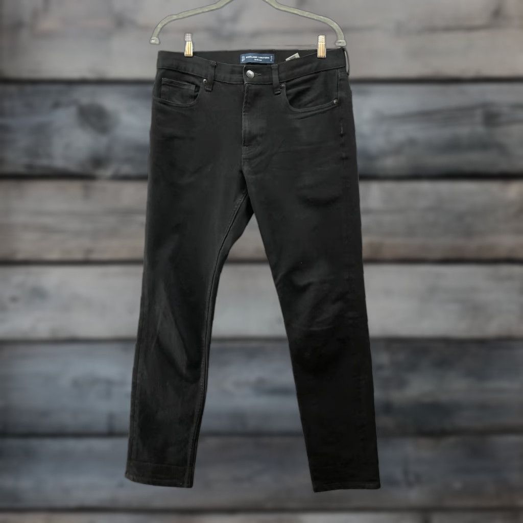 Everlane Everlane The Slim Jean Mens 31x30 Black Dark Organic Stretch Cotton Denim 5-Pocket Feature: Stretch Slim Fit Zip Fly Baggy? Size US 31 - 1 Thumbnail