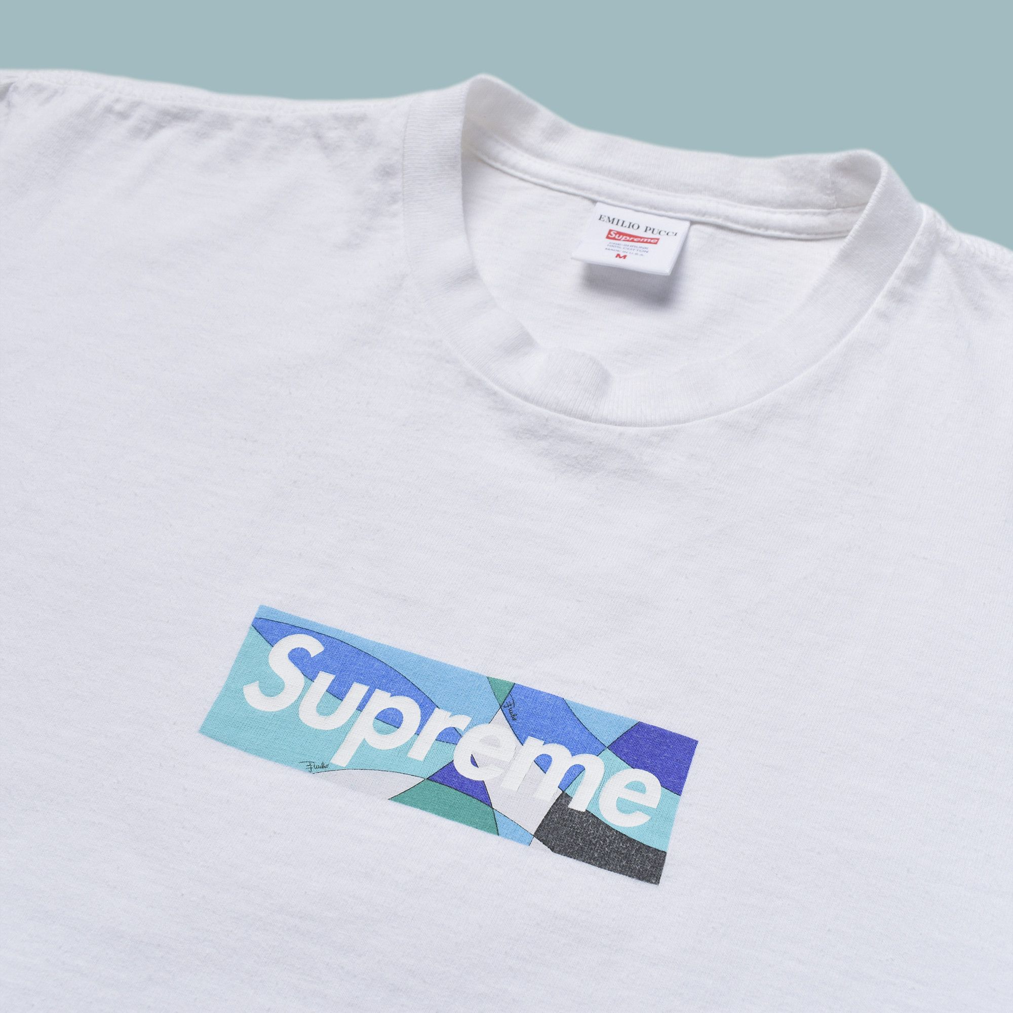 Supreme SUPREME x EMILIO PUCCI BOX LOGO T-SHIRT Size US M / EU 48-50 / 2 - 2 Thumbnail