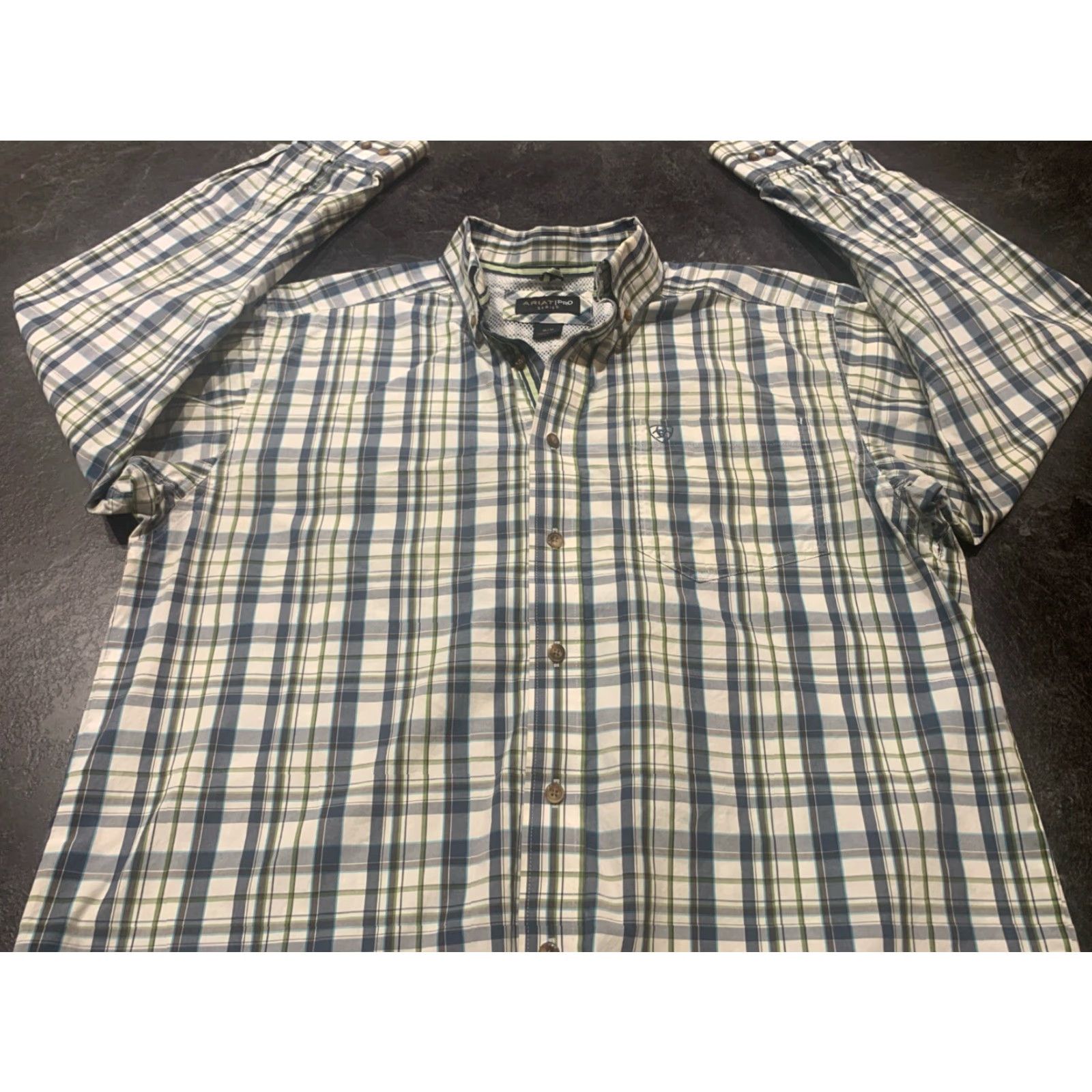 Ariat Ariat Men's Pro Series Plaid Long Sleeve Button-Down Shirt Size M Multicolor Western Size US M / EU 48-50 / 2 - 2 Thumbnail