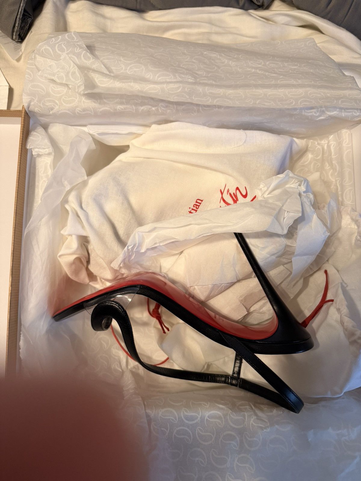 Christian Louboutin Christian Loubatin Rosalie 100MM Leather Sandals Size US 7 / IT 37 - 3 Thumbnail