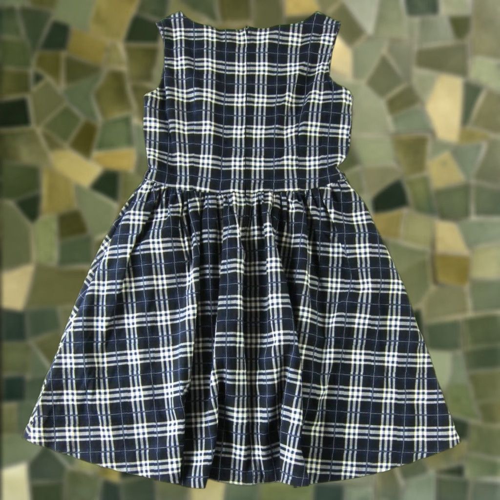 Vintage Lindy Bop Blue Black Plaid Tartan Retro Vintage Style Festive Sheath Dress XL Size XL / US 12-14 / IT 48-50 - 1 Thumbnail