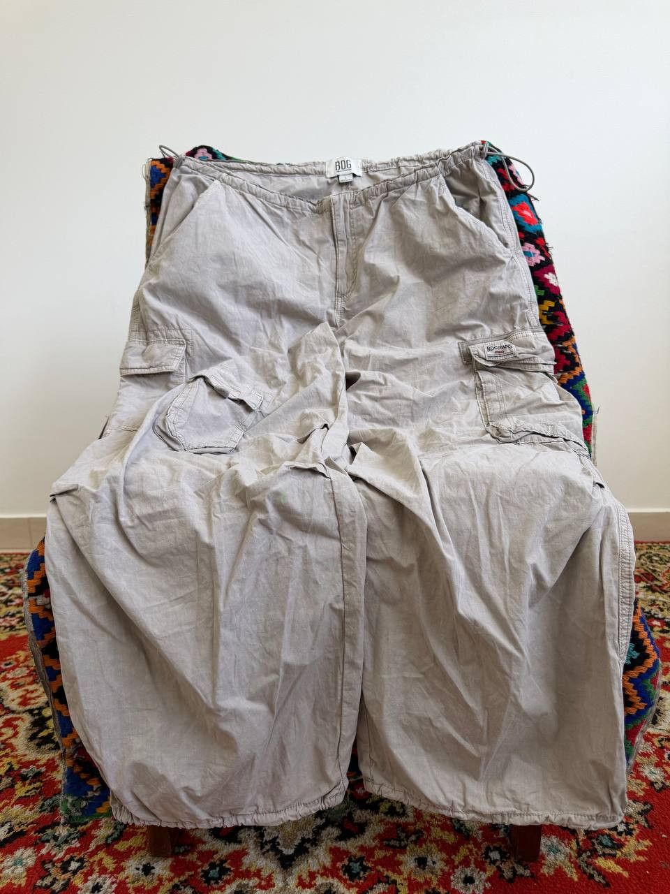 Japanese Brand Vintage 00s Baggy Cargo Multi-Zip Archive Japan Style Pants Size US 34 / EU 50 - 1 Thumbnail