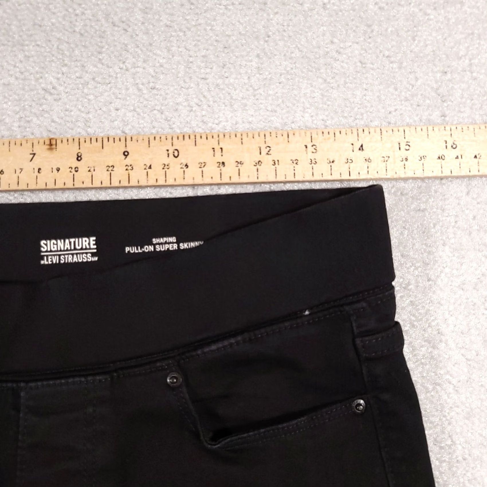 Vintage Levi Strauss Shaping Super Skinny Jeans Womens 6 Black 28X25 Crop Capri - Style - Sale Size 28" / US 6 / IT 42 - 6 Thumbnail