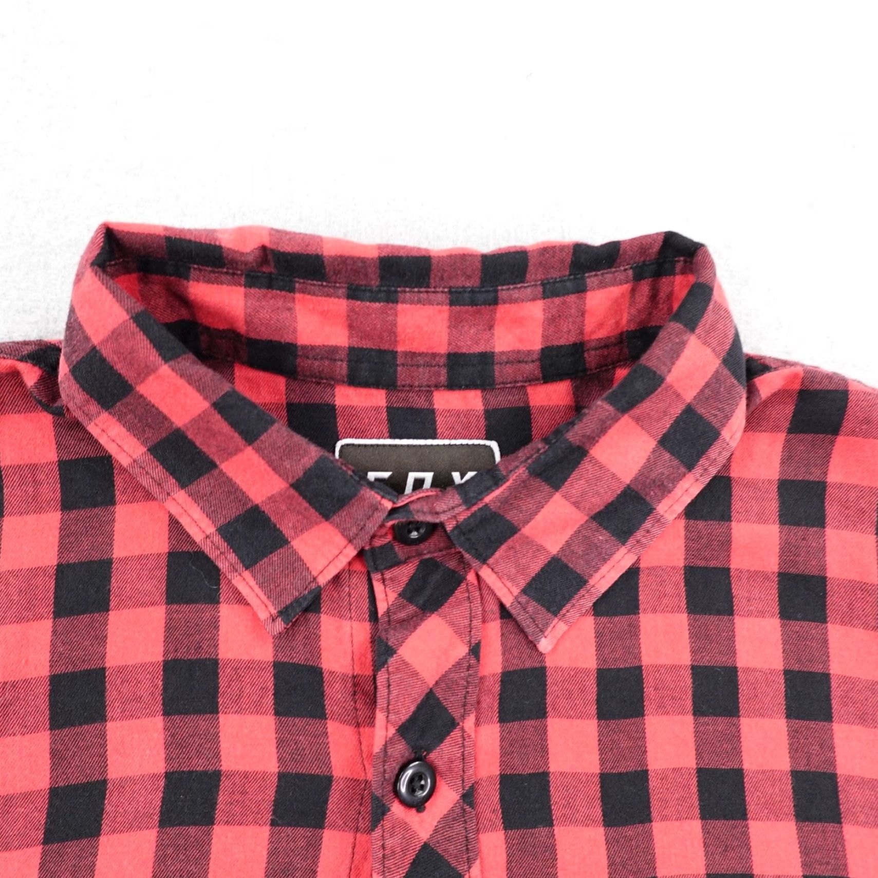 Vintage VINTAGE: Fox Shirt Mens M Red Black Plaid Button-Up Flannel Casual Outdoor Size US M / EU 48-50 / 2 - 2 Thumbnail