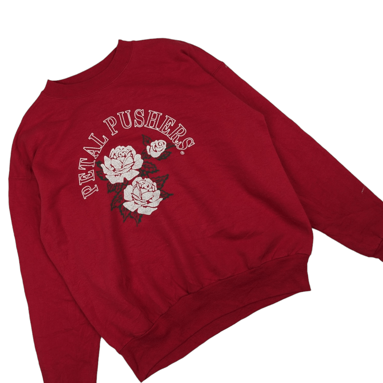 Hanes Vintage 90's 1998 PETAL PUSHERS Flower Rose Sweatshirt Size US M / EU 48-50 / 2 - 3 Thumbnail