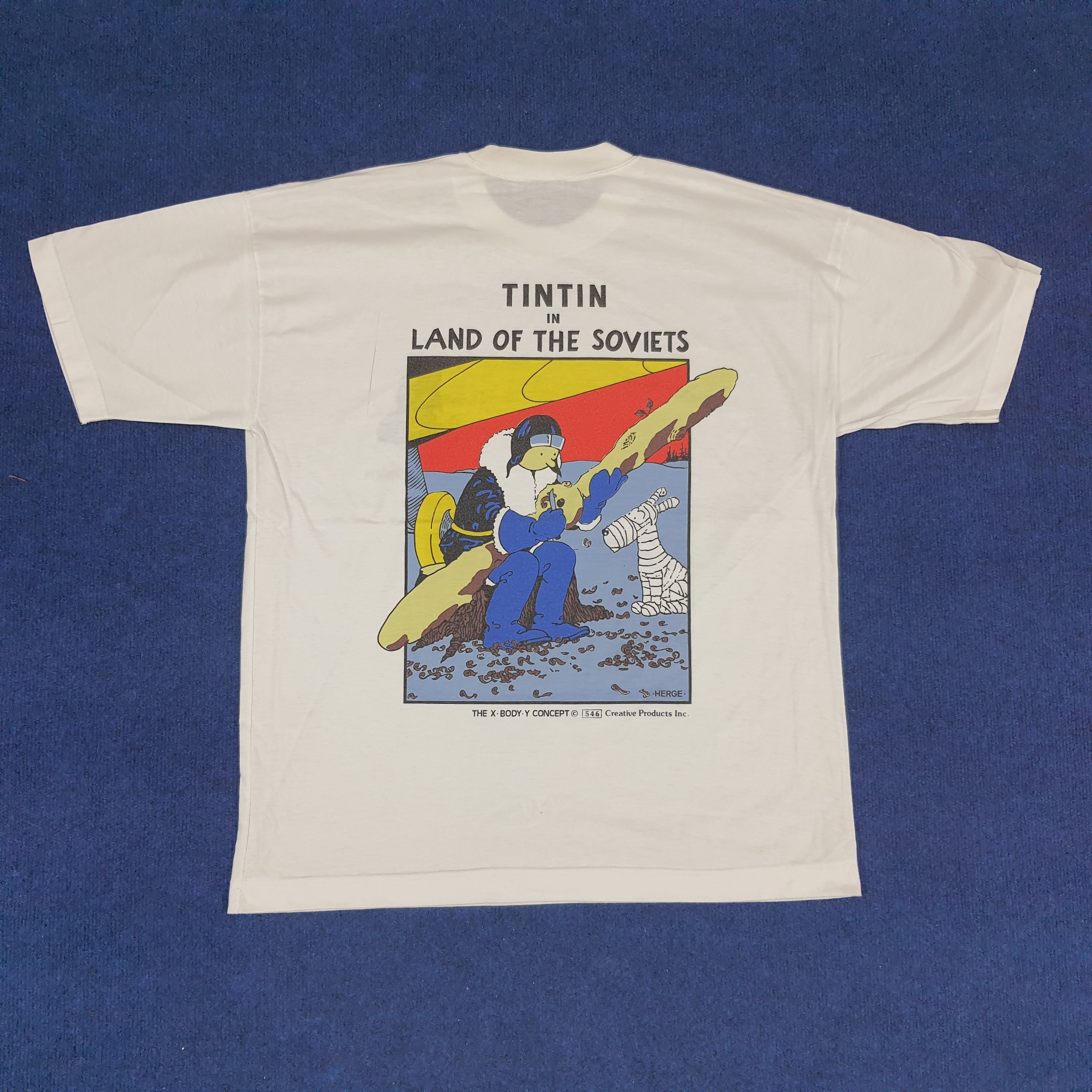 Vintage Vintage Adventure of TIntin The Land of the Soviets T-shirt Size US L / EU 52-54 / 3 - 1 Thumbnail
