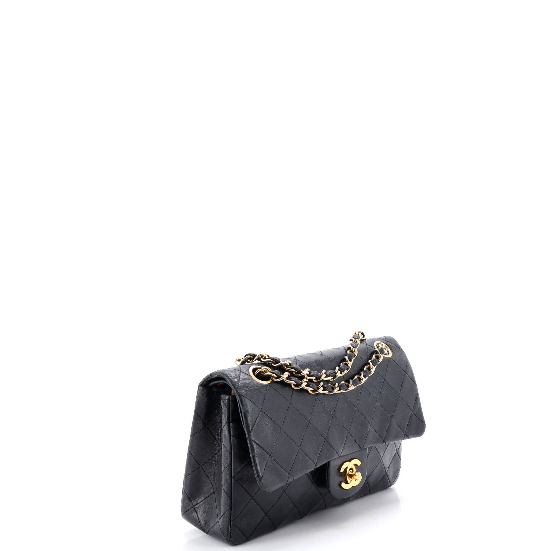 Chanel Vintage Classic Double Flap Bag Quilted Lambskin Small Size ONE SIZE - 1 Thumbnail