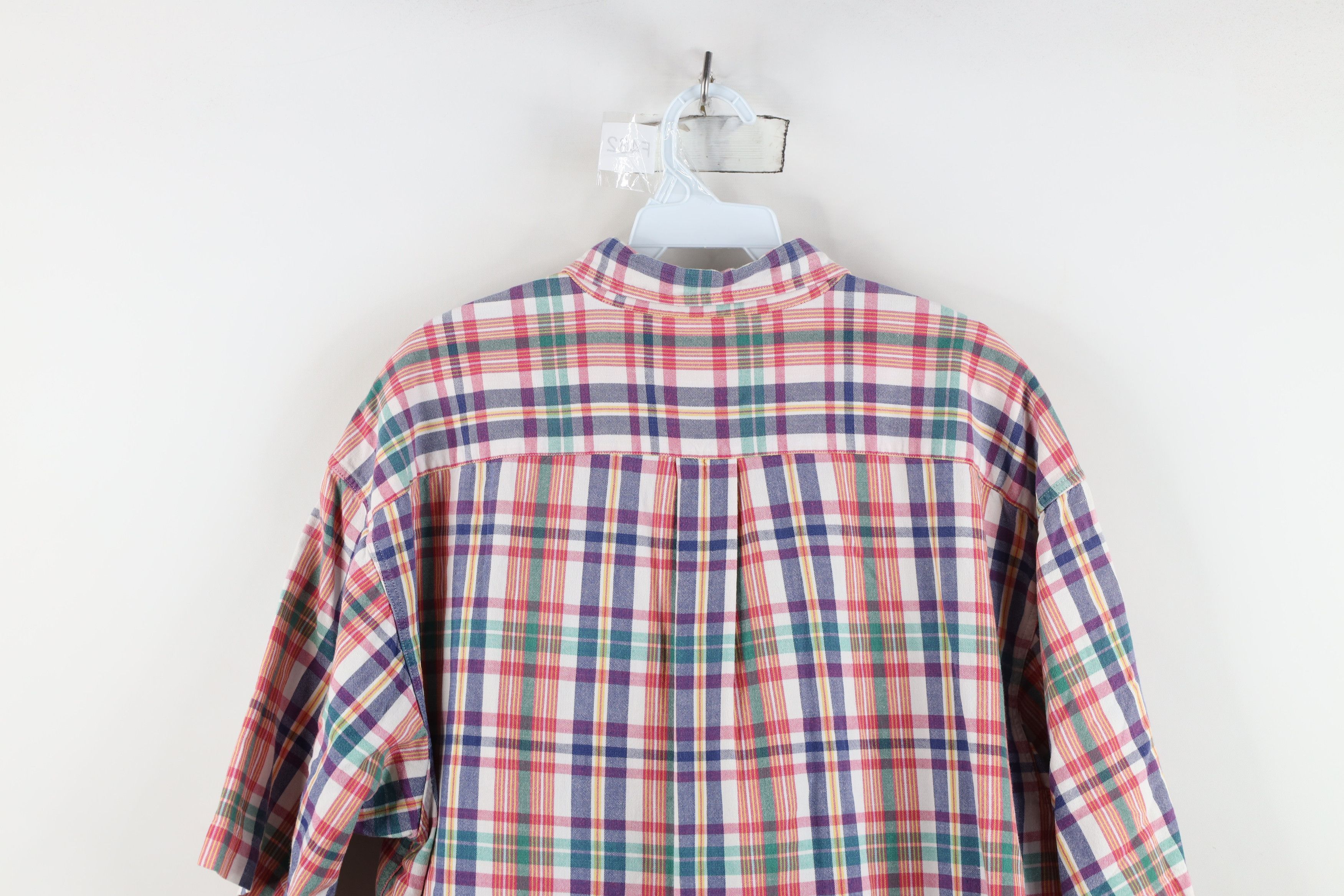 Vintage Vintage 90s Streetwear Plaid Short Sleeve Button Down Shirt Size US L / EU 52-54 / 3 - 10 Thumbnail