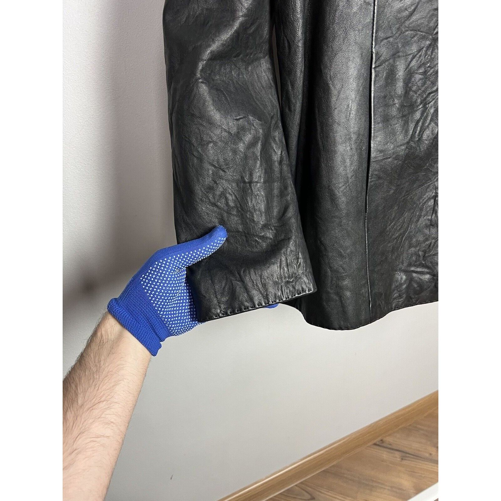 Annette Gortz MINT! Anette Gortz Goertz Women`s Black Long Leather Jacket Size M / US 6-8 / IT 42-44 - 8 Thumbnail