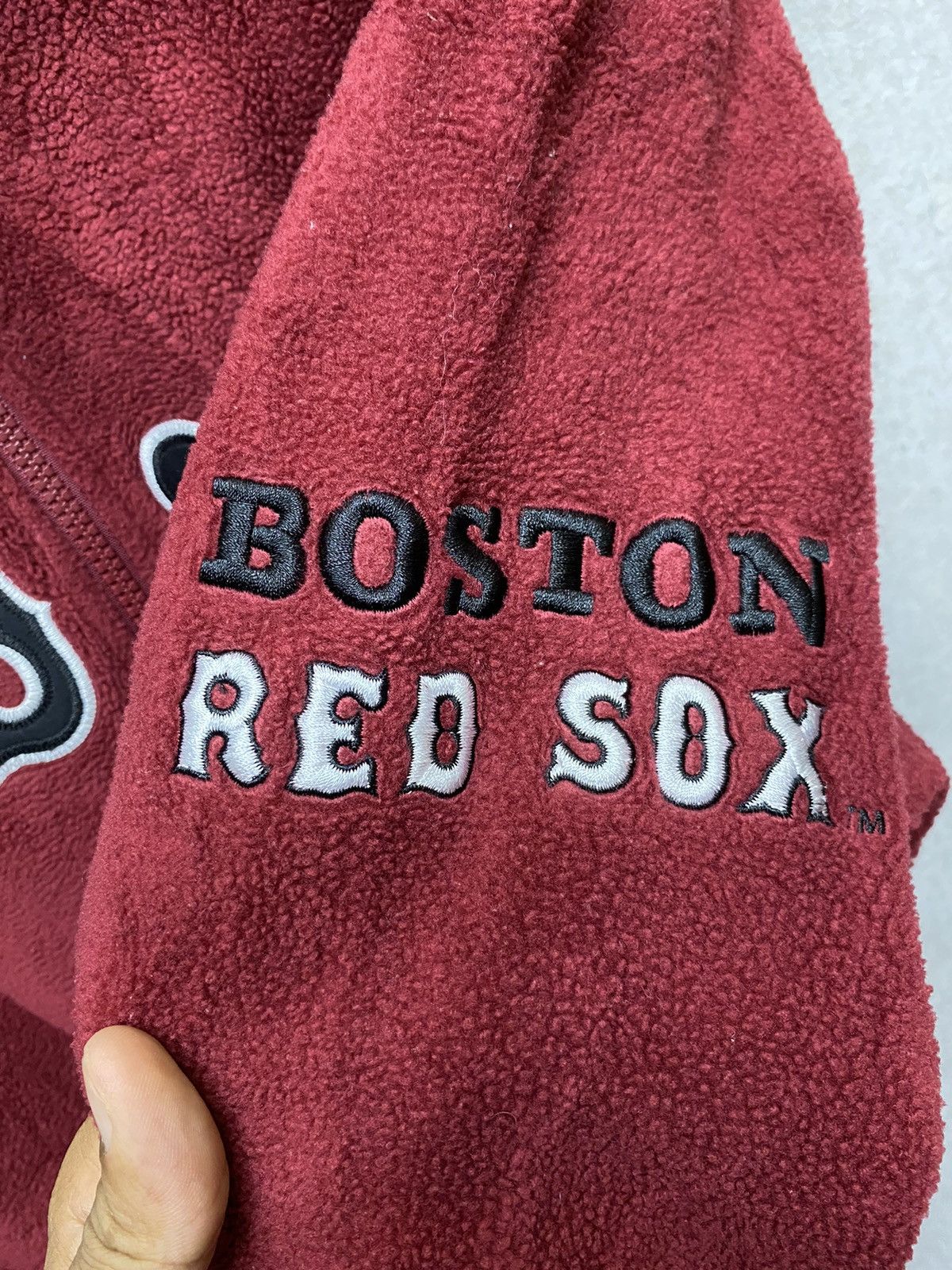 MLB MLB X Uniqlo Red Sox Baseball Fleece Quarter Zip Size L Size US L / EU 52-54 / 3 - 7 Thumbnail