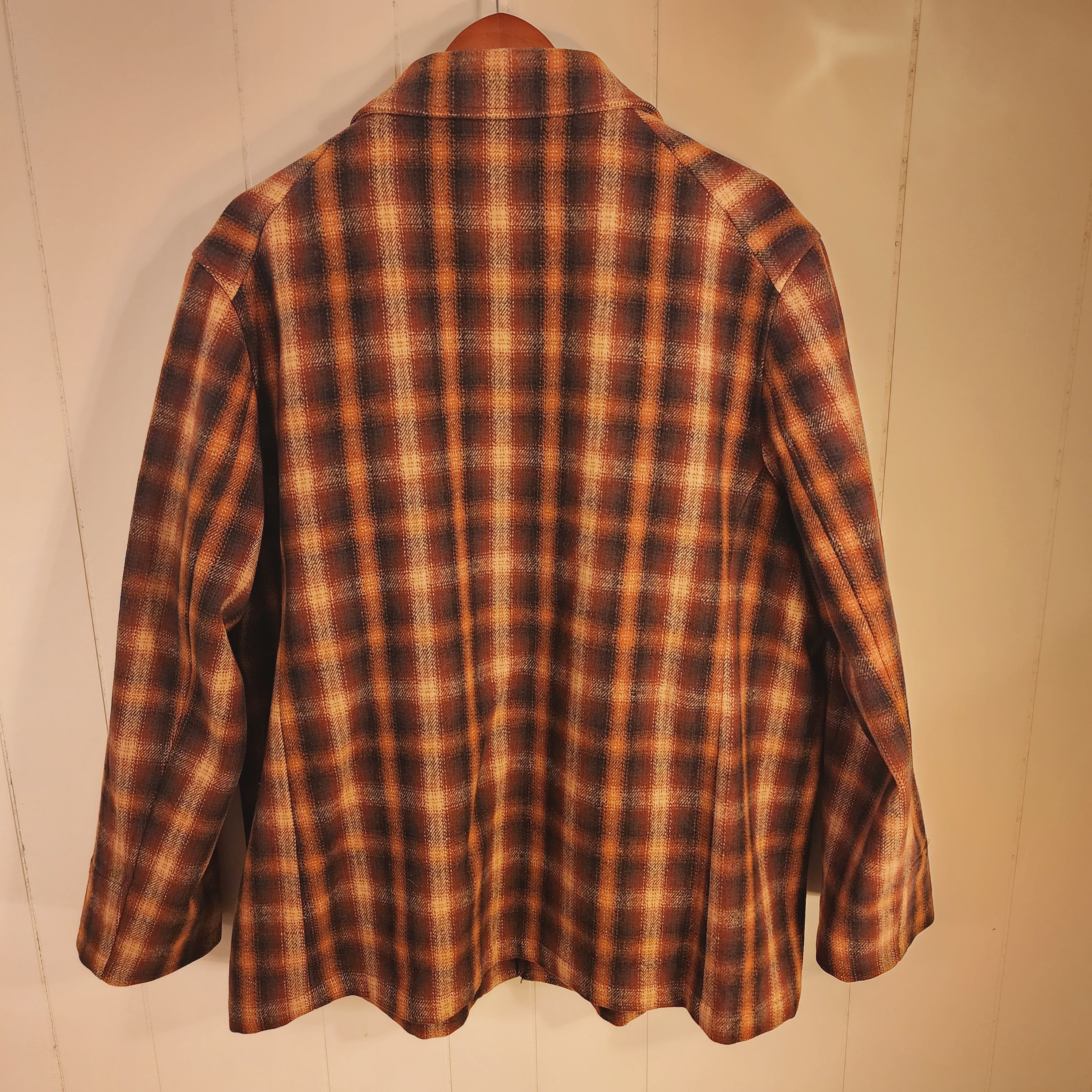 Pendleton Vintage Pendleton Orange Wool Plaid Jacket Size US XL / EU 56 / 4 - 2 Thumbnail