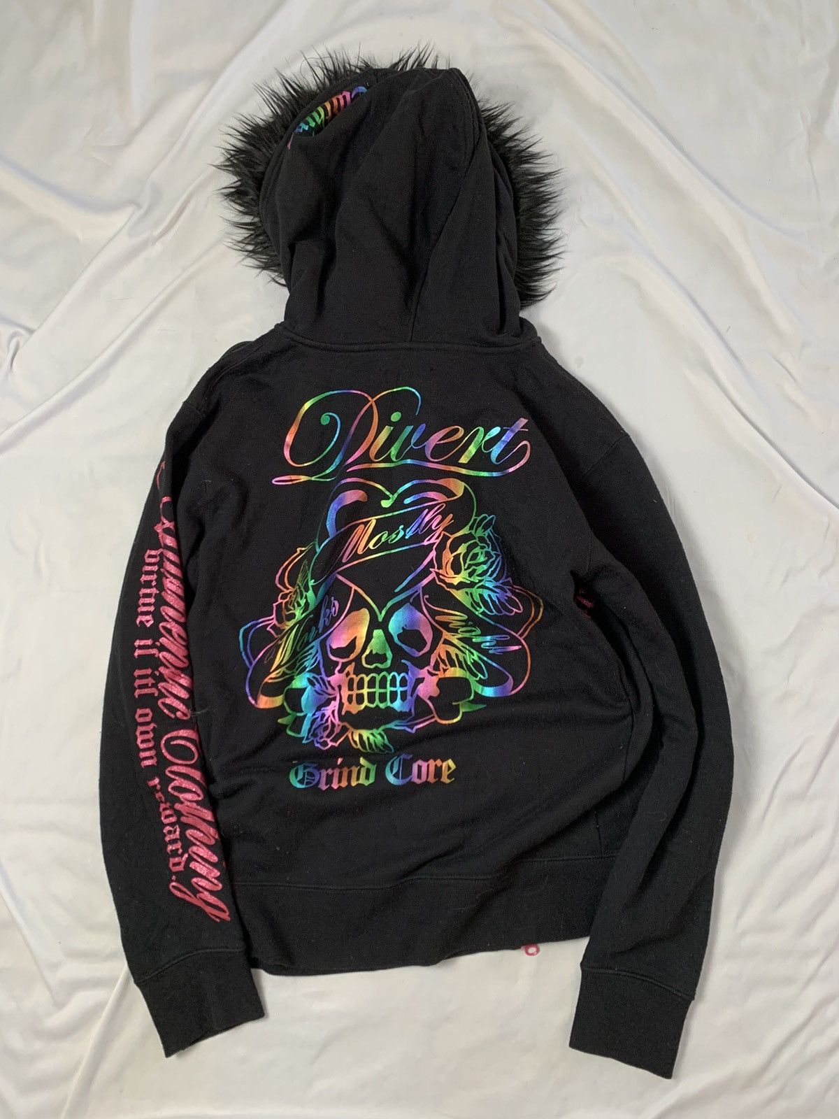 Le Grande Bleu (L.G.B.) Fur hoodie japanese style signal point y2k cyberpunk Size US M / EU 48-50 / 2 - 8 Thumbnail