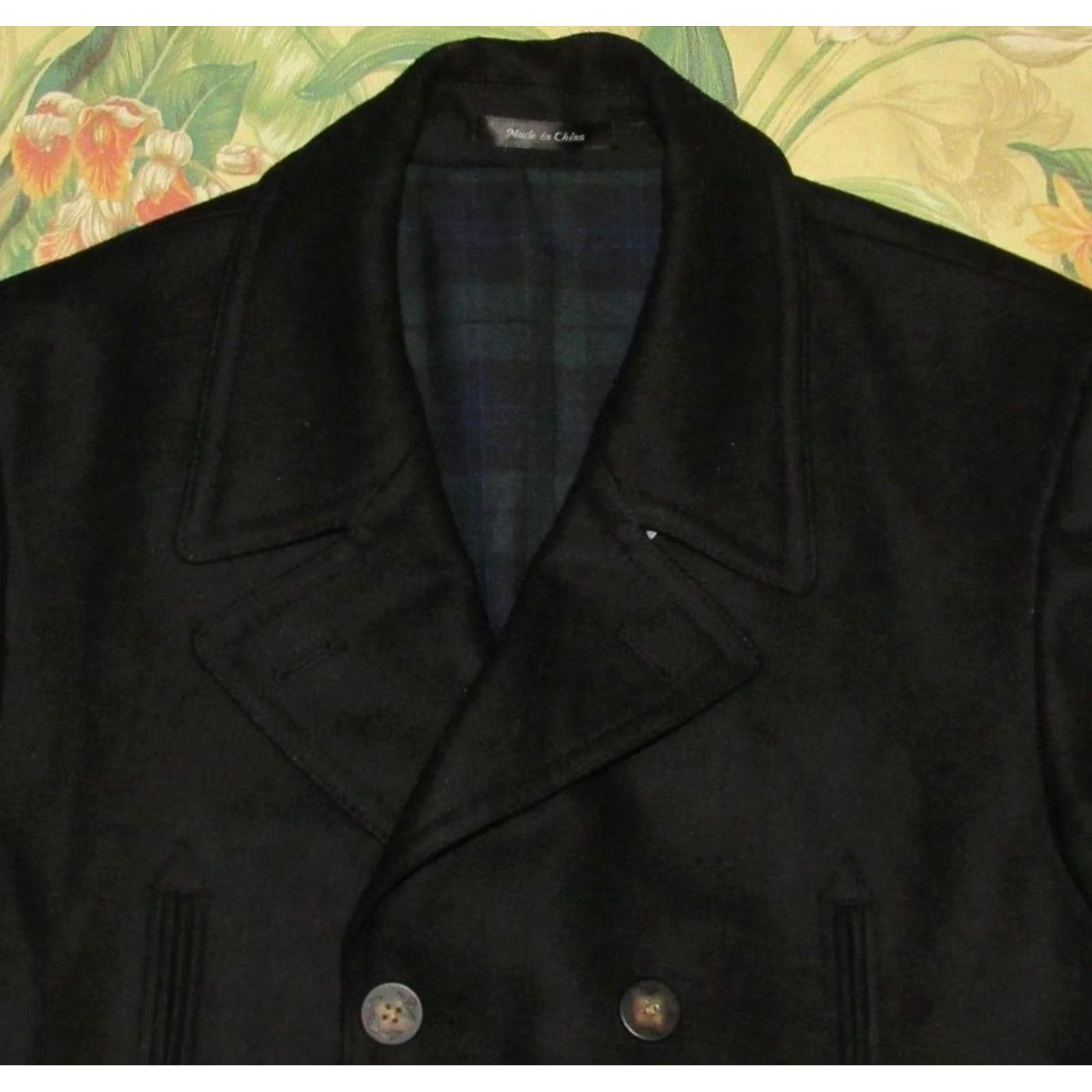 Ralph Lauren Polo RALPH LAUREN Black Wool Blend Pea Coat Jacket 42R Men Coat Wool Blend 42R Black Polo Ralph Lauren Pea Coat Mens Size US XL / EU 56 / 4 - 2 Thumbnail
