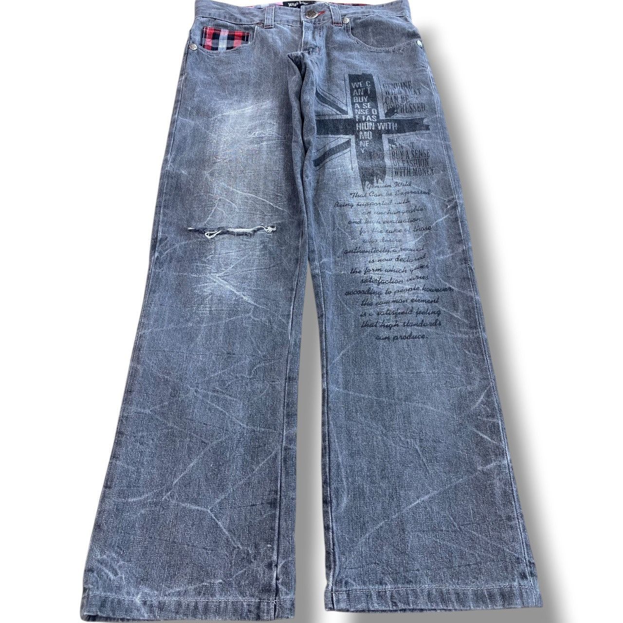 Japanese Brand Japanese Brand Wild Life Thrased Style Flare Jeans Size US 32 / EU 48 - 1 Thumbnail