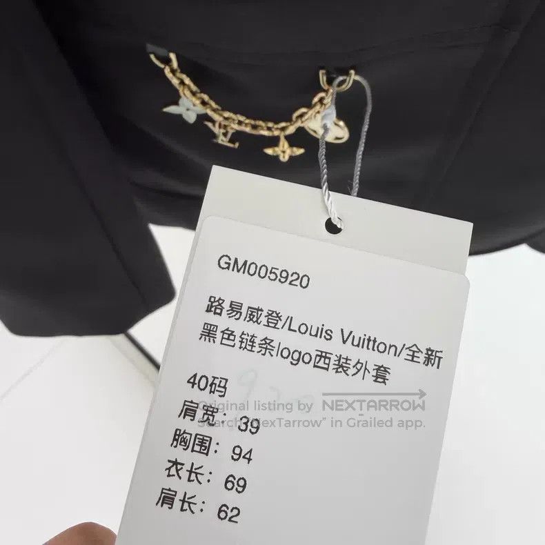 Louis Vuitton Louis Vuitton Black chain logo blazer jacket Size US XXS / EU 40 - 8 Thumbnail