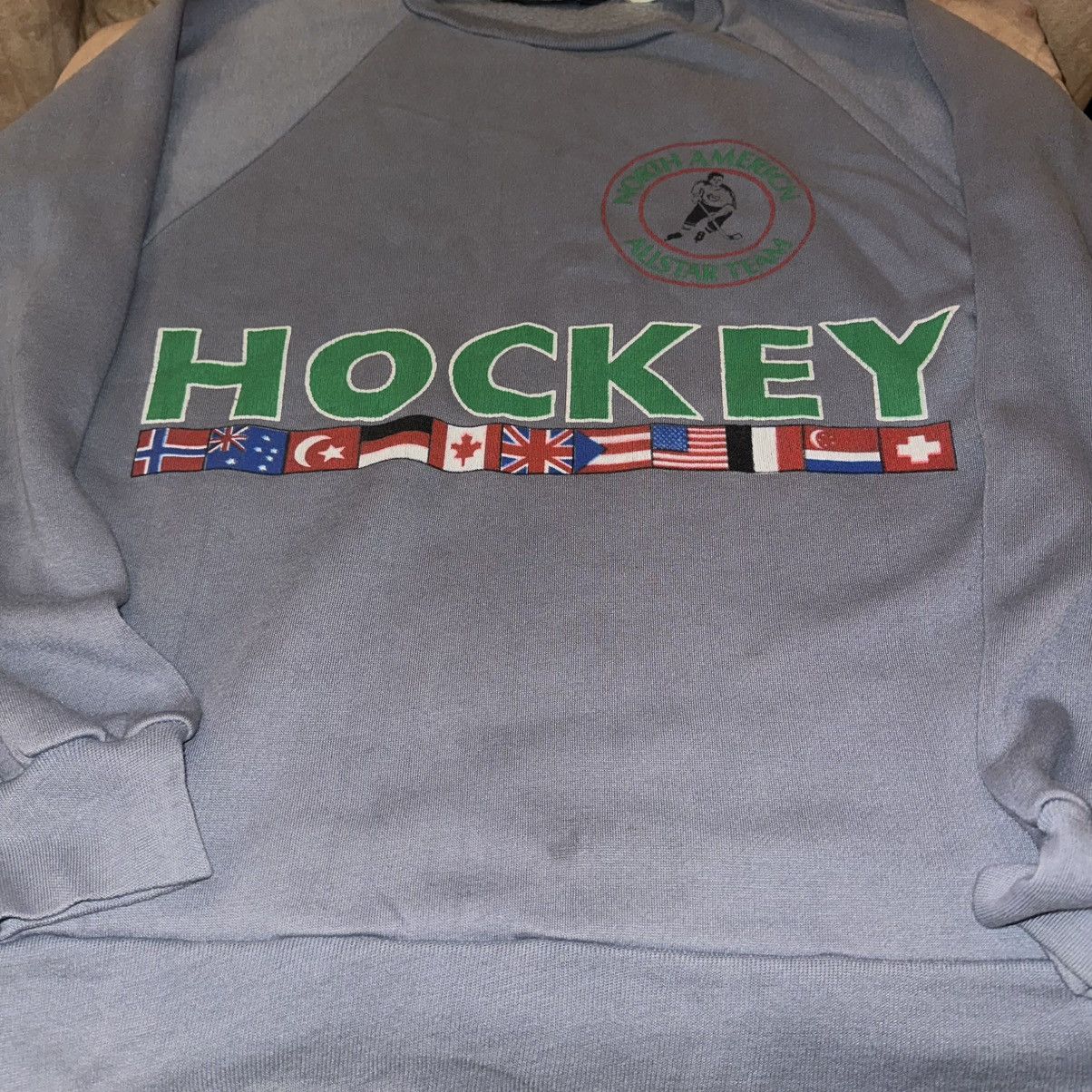 NHL × Vintage Vintage 80s 90s Hockey Crewneck North American Allstar Team Size US M / EU 48-50 / 2 - 2 Thumbnail