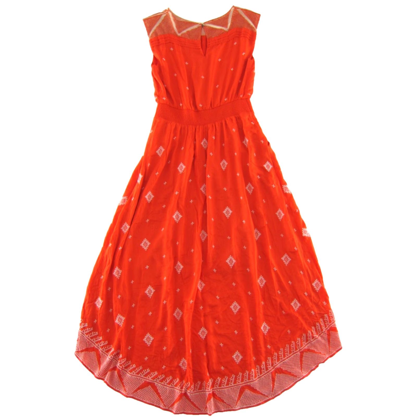 Anthropologie Floreat Anthropologie Nanette Rayon Orange Pocket Cap Sleeve High Low Dress 8 Size M / US 6-8 / IT 42-44 - 2 Thumbnail