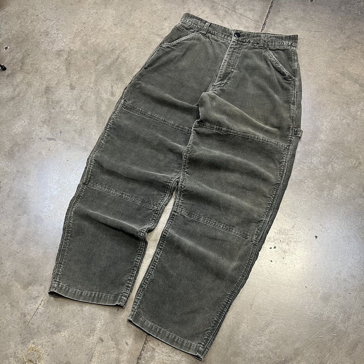Vintage Vintage Rue21 Corduroy Double Knee Carpenter Pants Wide Leg Size US 34 / EU 50 - 2 Thumbnail