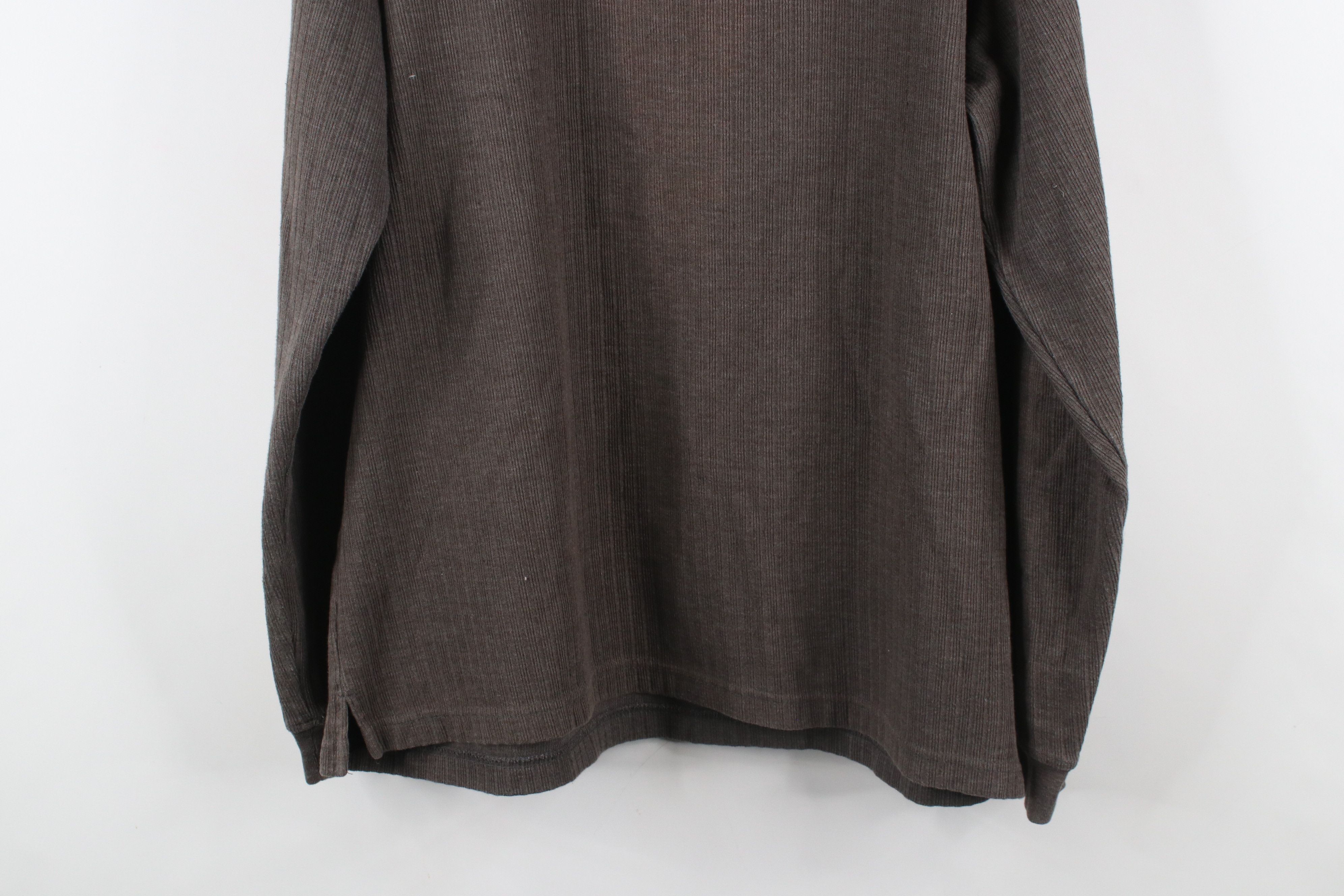 Vintage Vintage 90s Streetwear Knit Long Sleeve Henley T-Shirt Size US L / EU 52-54 / 3 - 10 Thumbnail