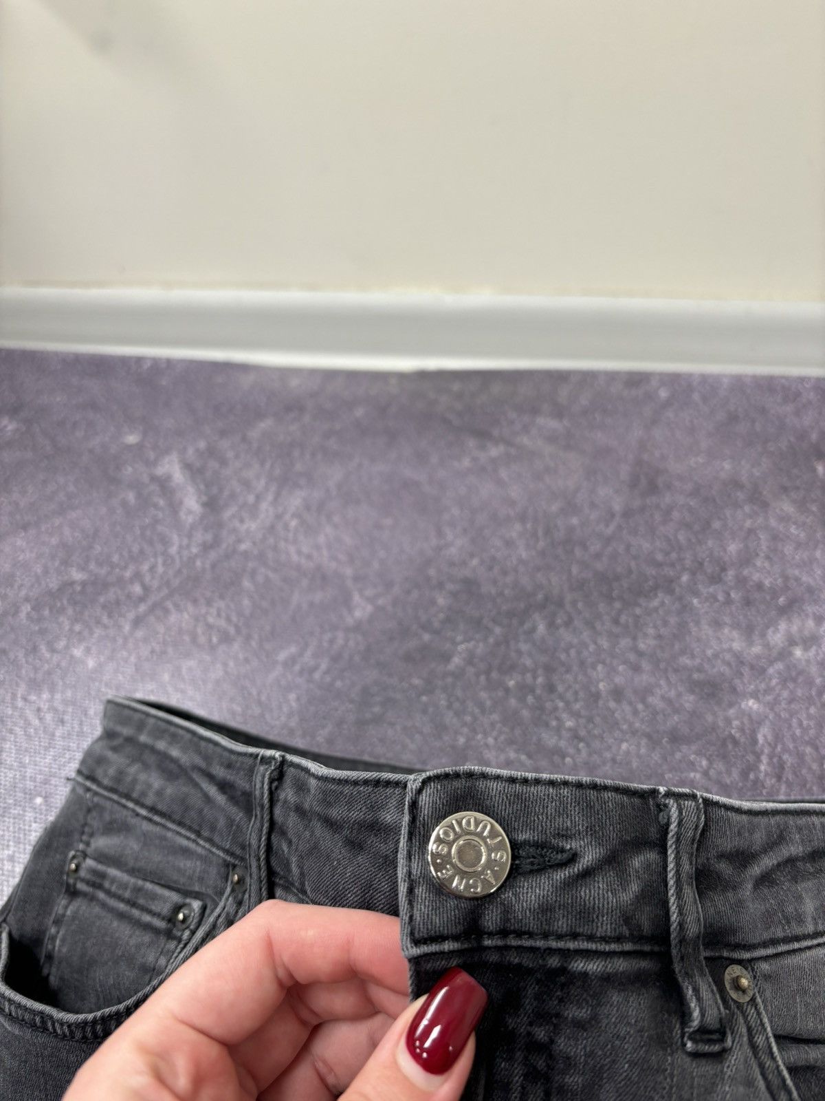Acne Studios Acne Studios Skin 5 Used Black Women’s Luxury Slim Jeans Size 30" / US 8 / IT 44 - 7 Thumbnail