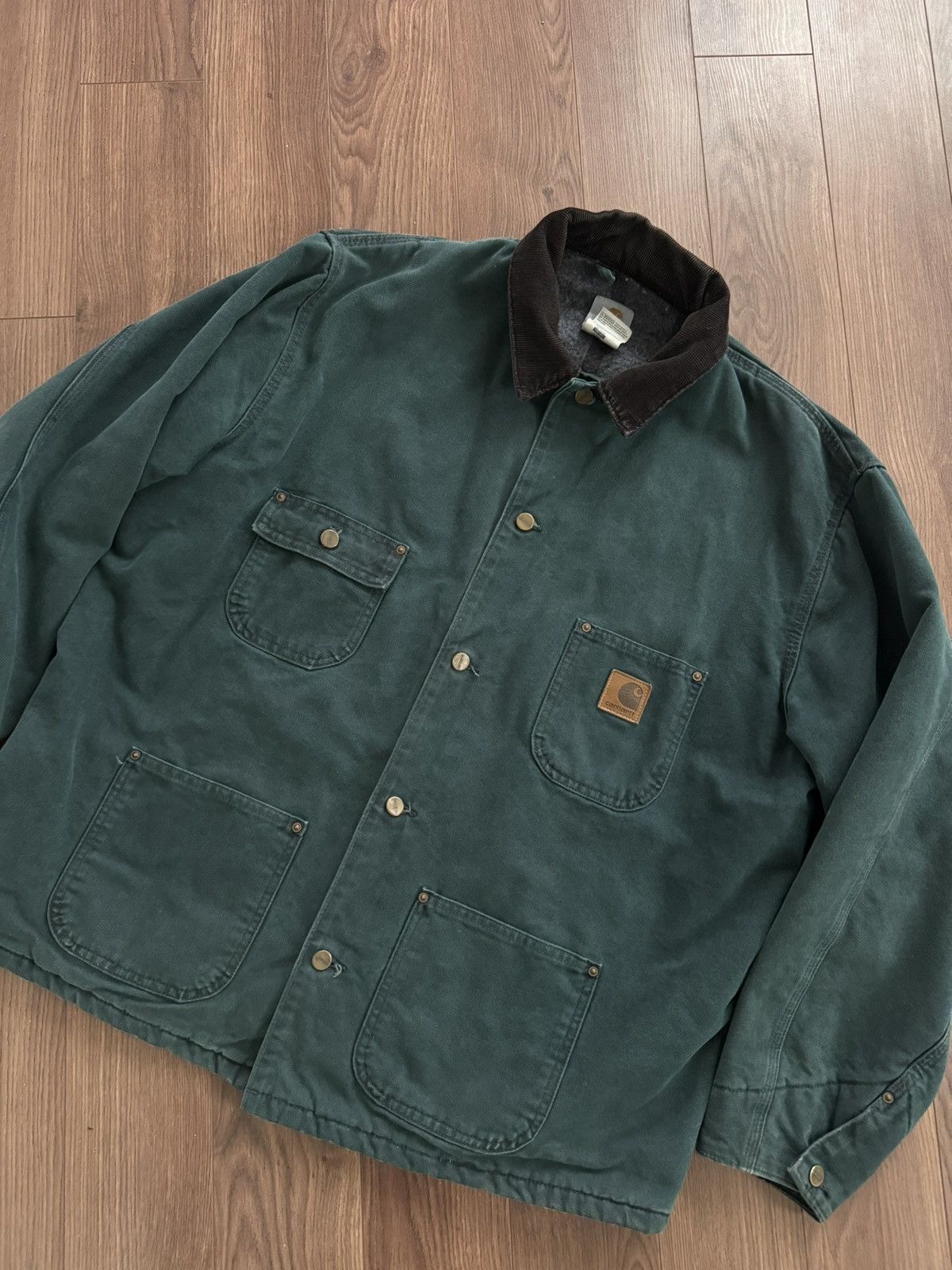 Carhartt Vintage 90-s Carhartt C02HTG green jacket Size US XL / EU 56 / 4 - 2 Thumbnail