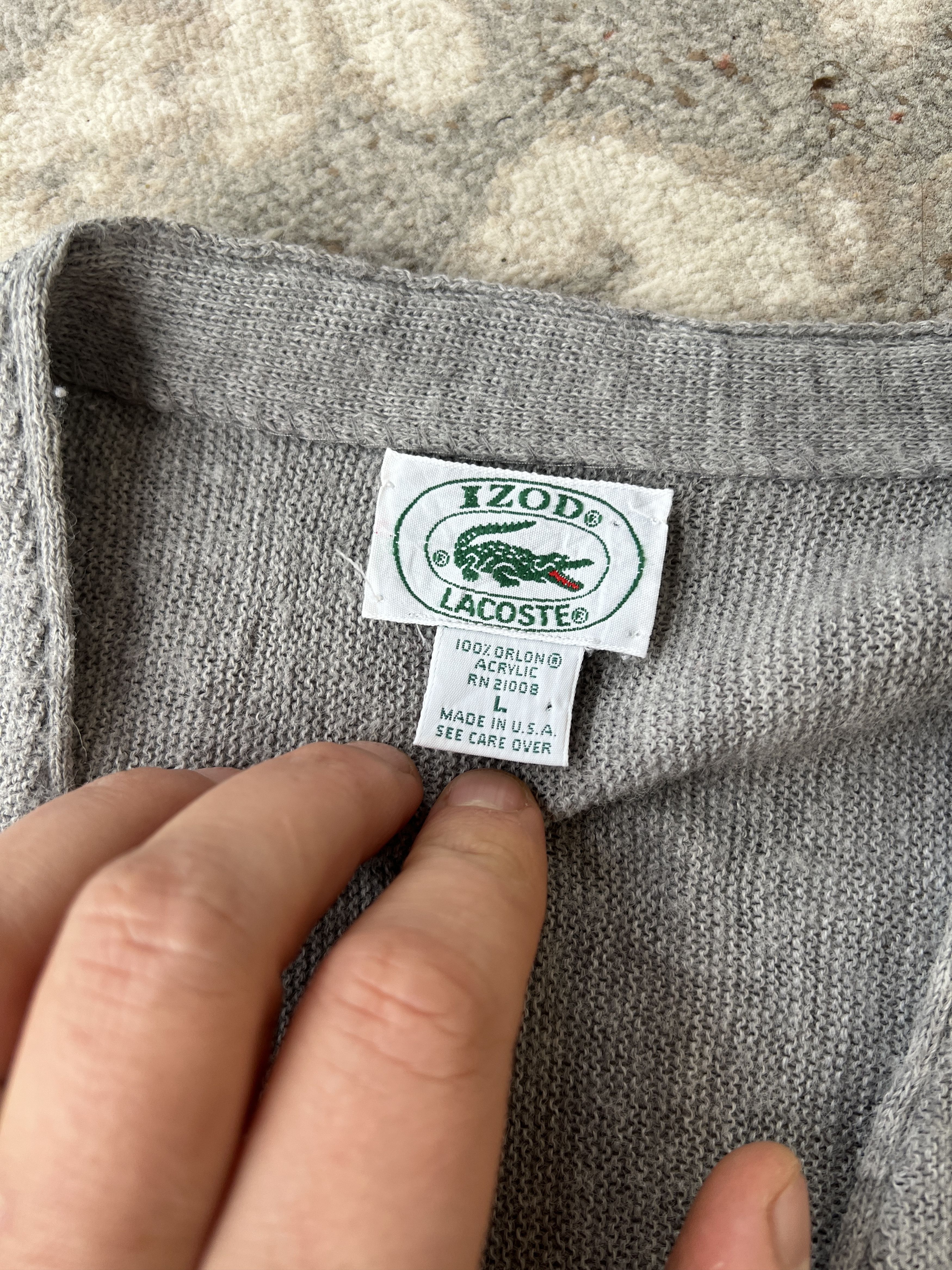 Lacoste Lacoste IZOD Made In USA Vintage Cardigan Size US L / EU 52-54 / 3 - 3 Thumbnail