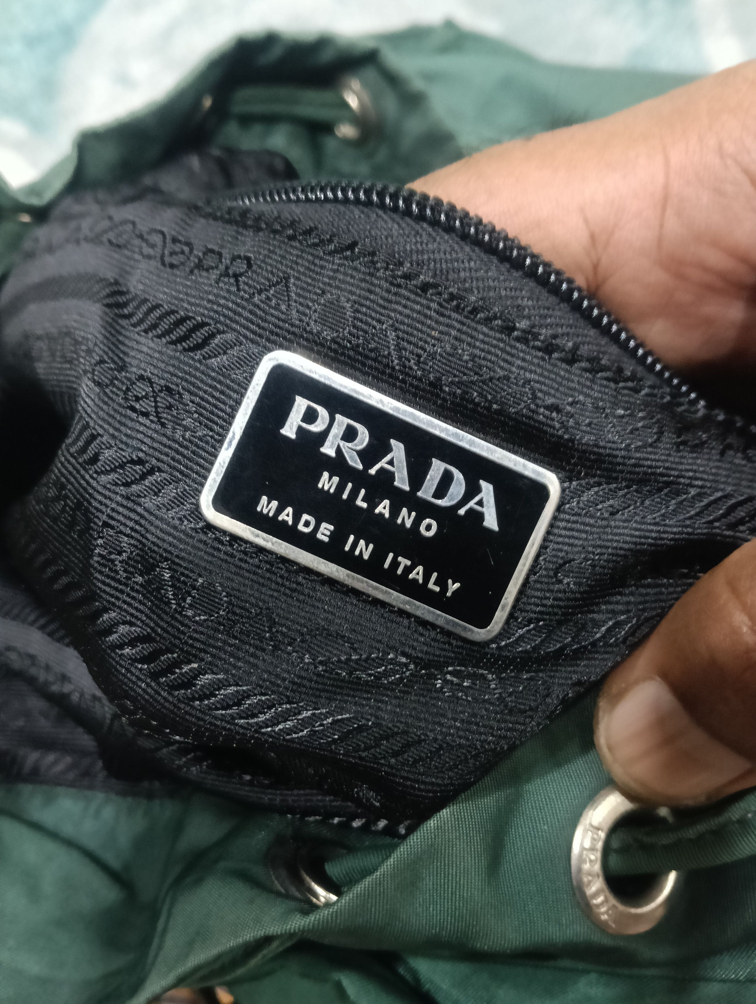 Prada × Vintage Prada Backpack Green Size ONE SIZE - 11 Thumbnail