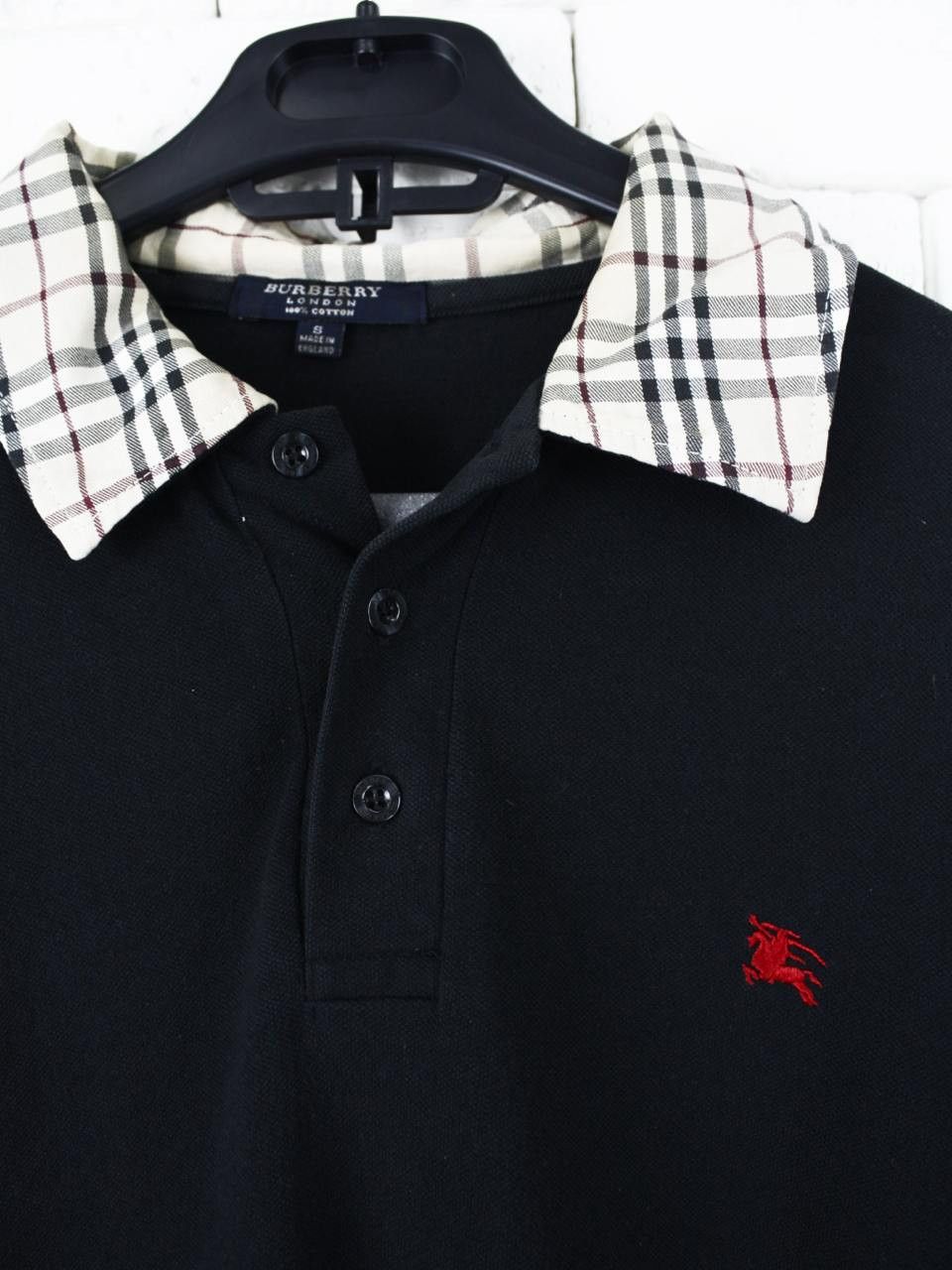 Burberry Burberry London Black Polo Collar Long Sleeve Vintage Size US S / EU 44-46 / 1 - 3 Thumbnail