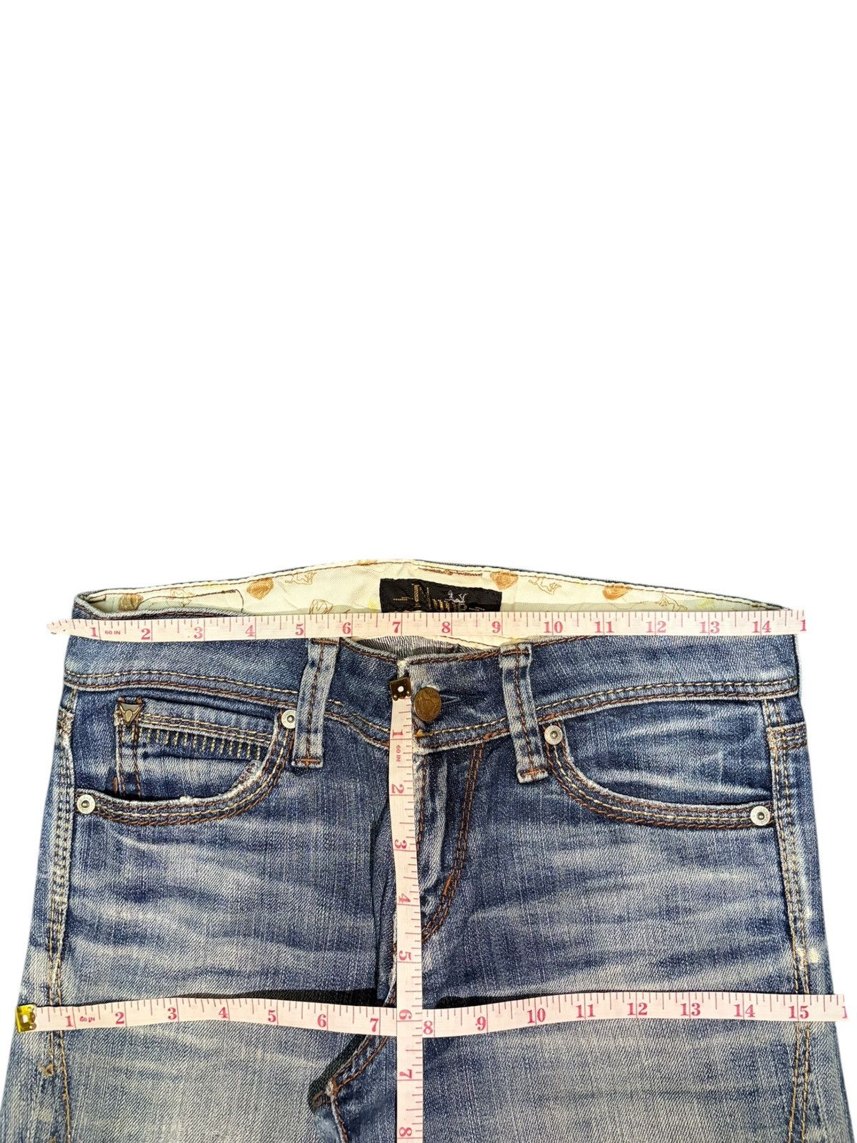 Hysteric Glamour Vintage Japanese Brand Distress Low Rise Flare Jeans Size 28" / US 6 / IT 42 - 6 Thumbnail