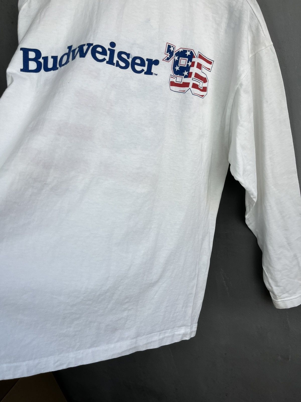 Vintage Vintage Budweiser 1995 Long Sleeve T-shirt Size US XL / EU 56 / 4 - 13 Thumbnail