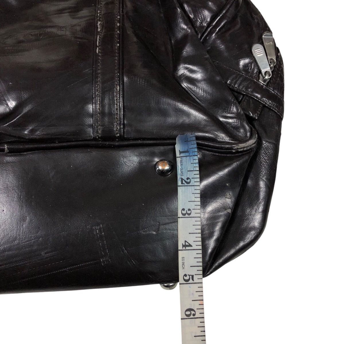 Nike 📌Vintage Soft Leather Hand Carry Luggage Nike Big Swoosh Size ONE SIZE - 16 Thumbnail