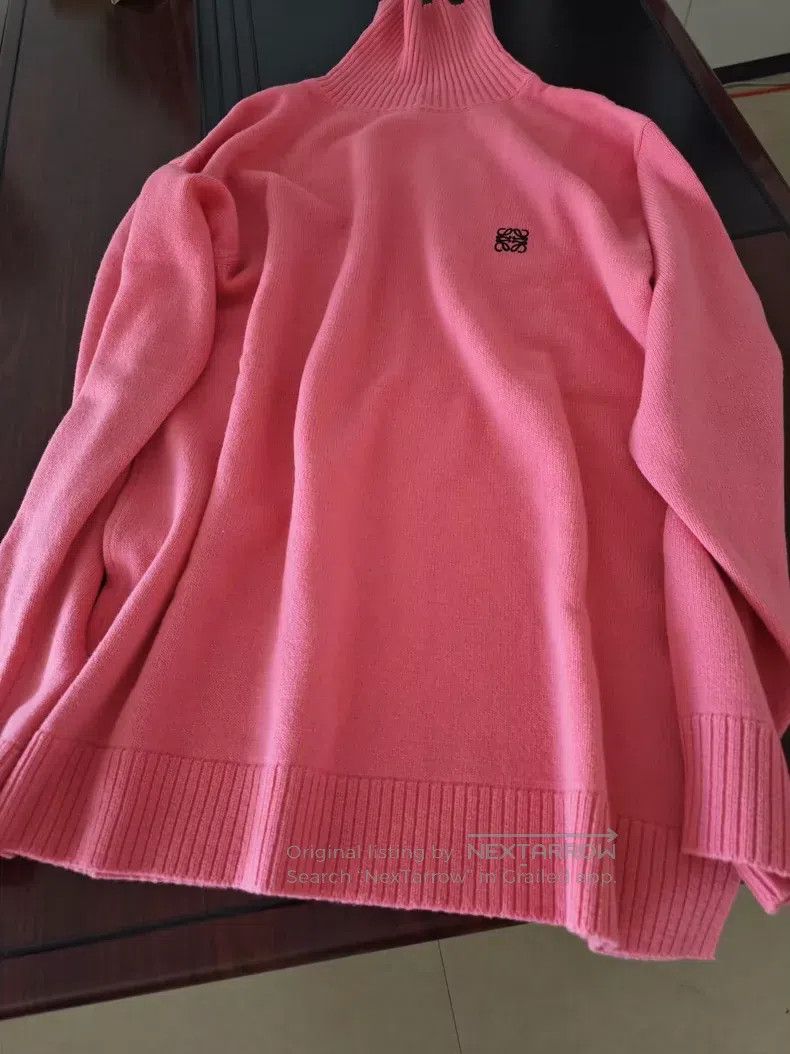Loewe Loewe Pink high neck sweater, unisex, 100% wool material, Size US M / EU 48-50 / 2 - 1 Thumbnail