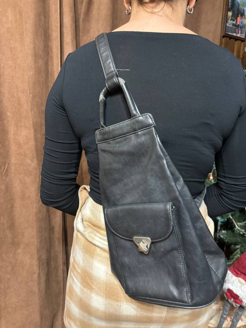 Guess × Vintage Vintage Y2K Guess Leather Opium Owens Style Slim Bag Size ONE SIZE - 10 Thumbnail