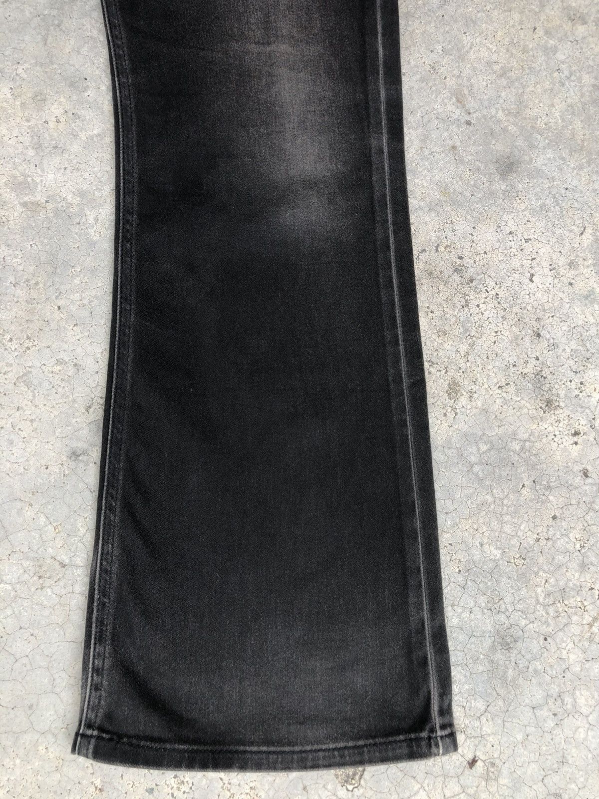 If Six Was Nine Japanese Lee Flared Jeans Distressed Suede Size US 31 - 7 Thumbnail
