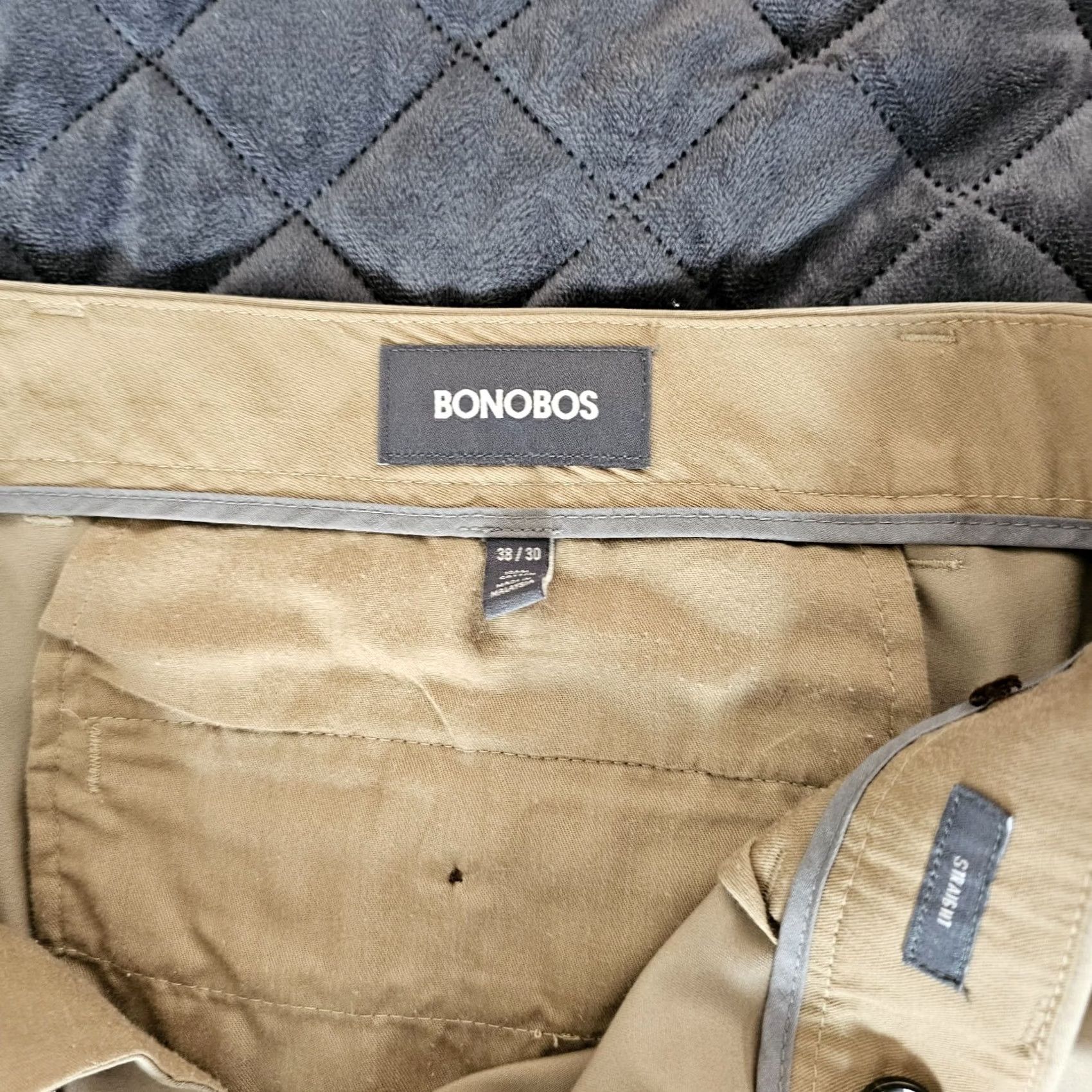 Bonobos VINTAGE Bonobos Pants Men 38 x 30 Brown Khaki Golf Straight Leg Flat Front Wednesday Size US 38 / EU 54 - 3 Thumbnail