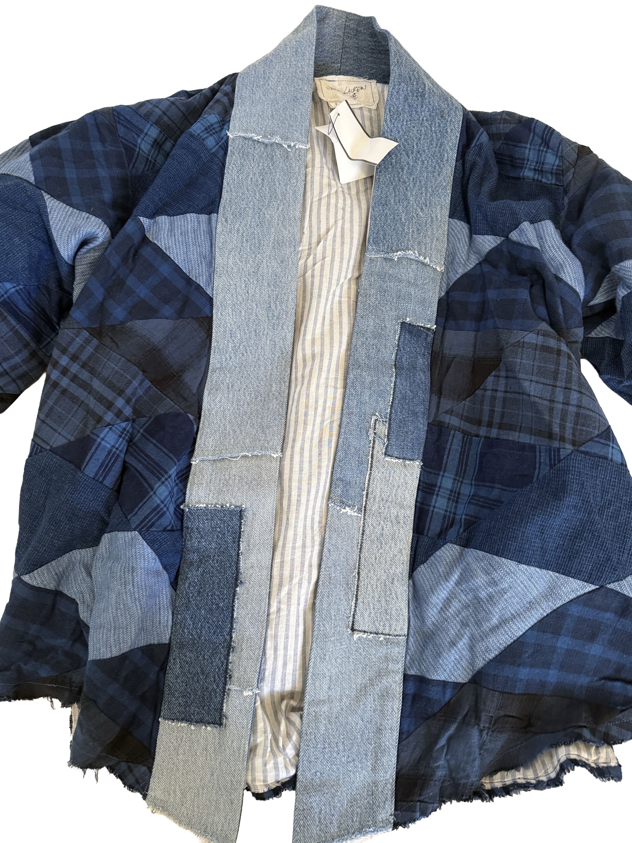 Greg Lauren Patchwork upcycled denim jacket Overshirt Distressed size 1 Size US S / EU 44-46 / 1 - 1 Thumbnail