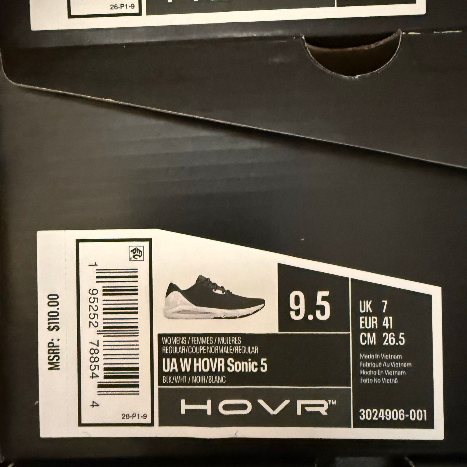 Under Armour UNDER ARMOUR WOMEN'S 9.5 HOVR SONIC 5 BLK 3024906-001 Size US 9.5 / IT 39.5 - 6 Thumbnail