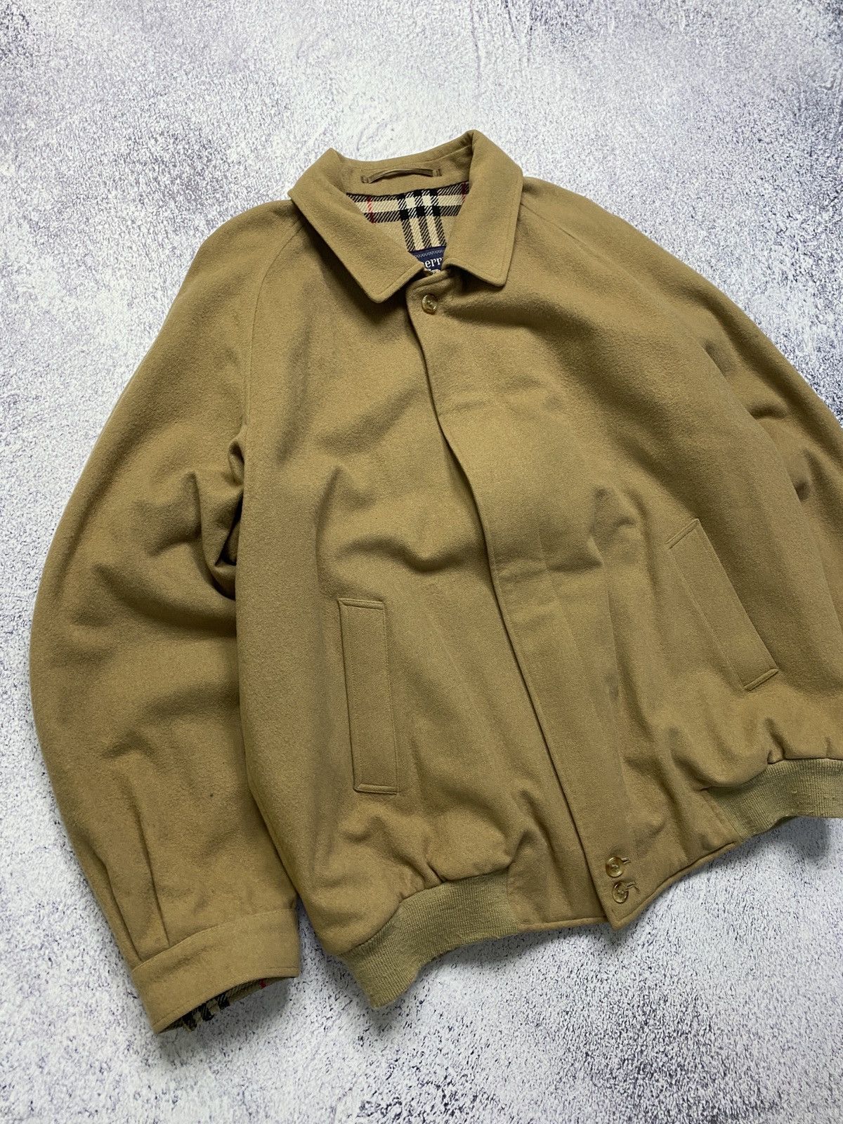 Burberry × Vintage Vintage Burberrys Prorsum Alpaca Wool Bomber Jacket Rare Size US L / EU 52-54 / 3 - 8 Thumbnail
